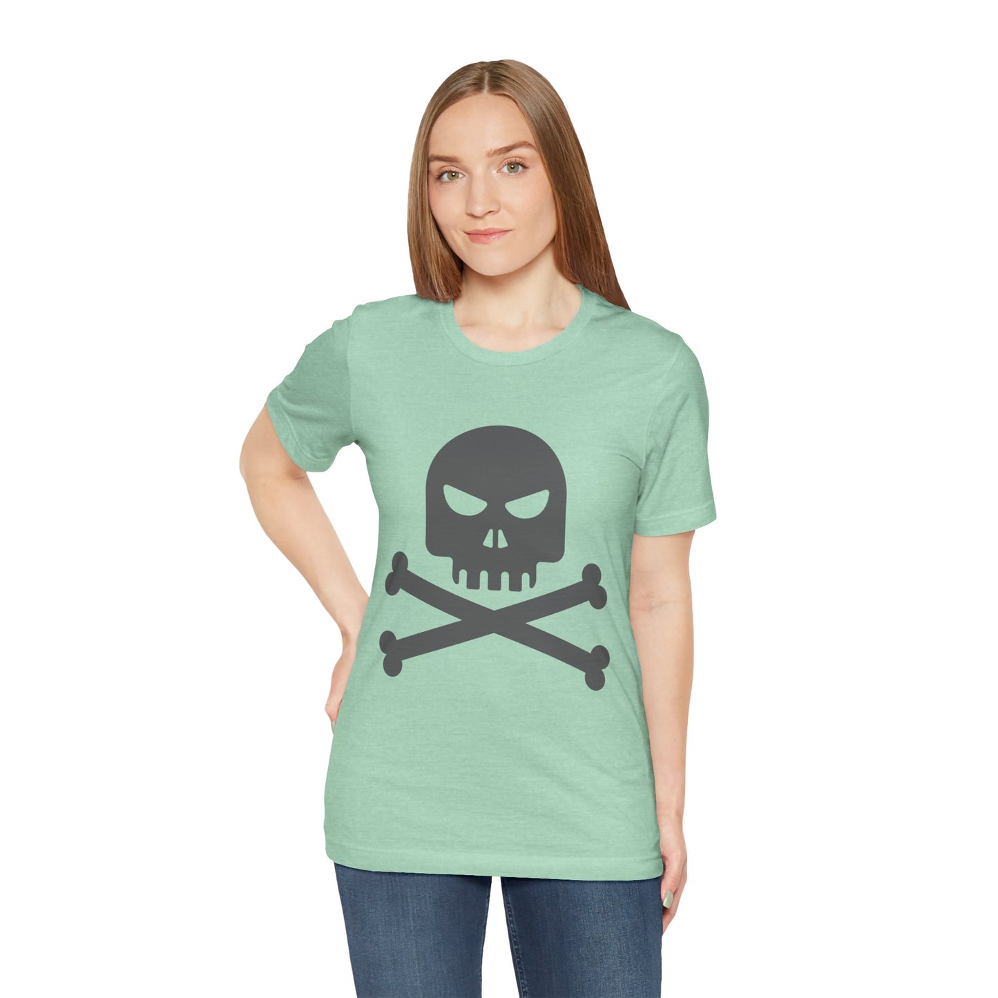 Unisex-T-Shirt aus Baumwolle mit Totenkopf