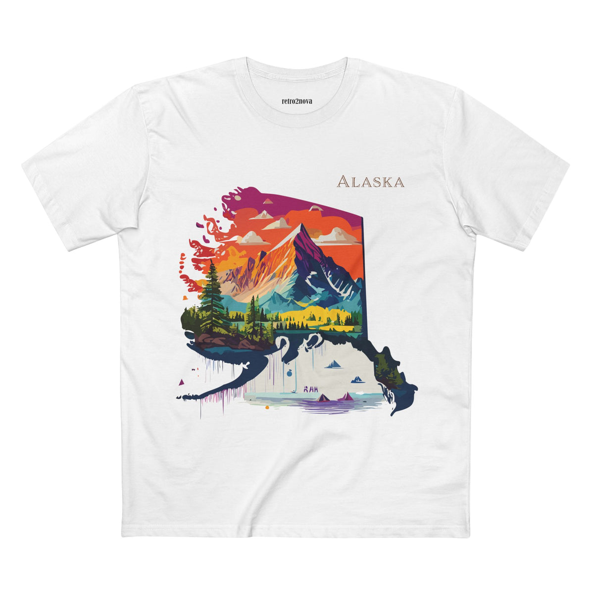 Alaska Landscape Tee | Mountain, Moose, Whale, Northern Wilderness