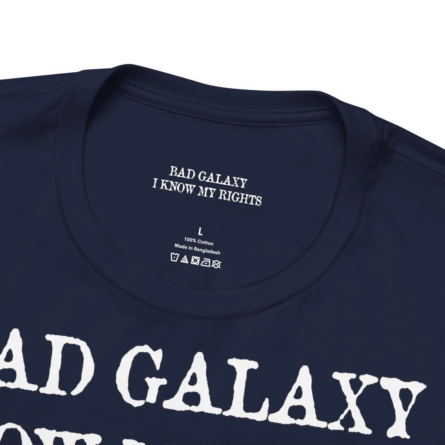 Red Stamp Tee Shirt 100 Percent Cotton From Bad Galaxy Eco Friendly Inks Made To Order In USA