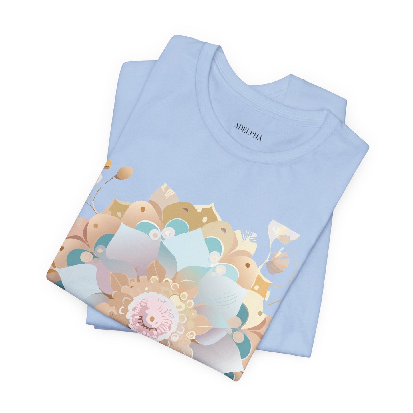 Mandala Graphic Unisex 100 Cotton Vintage Floral Artwork Tee 9