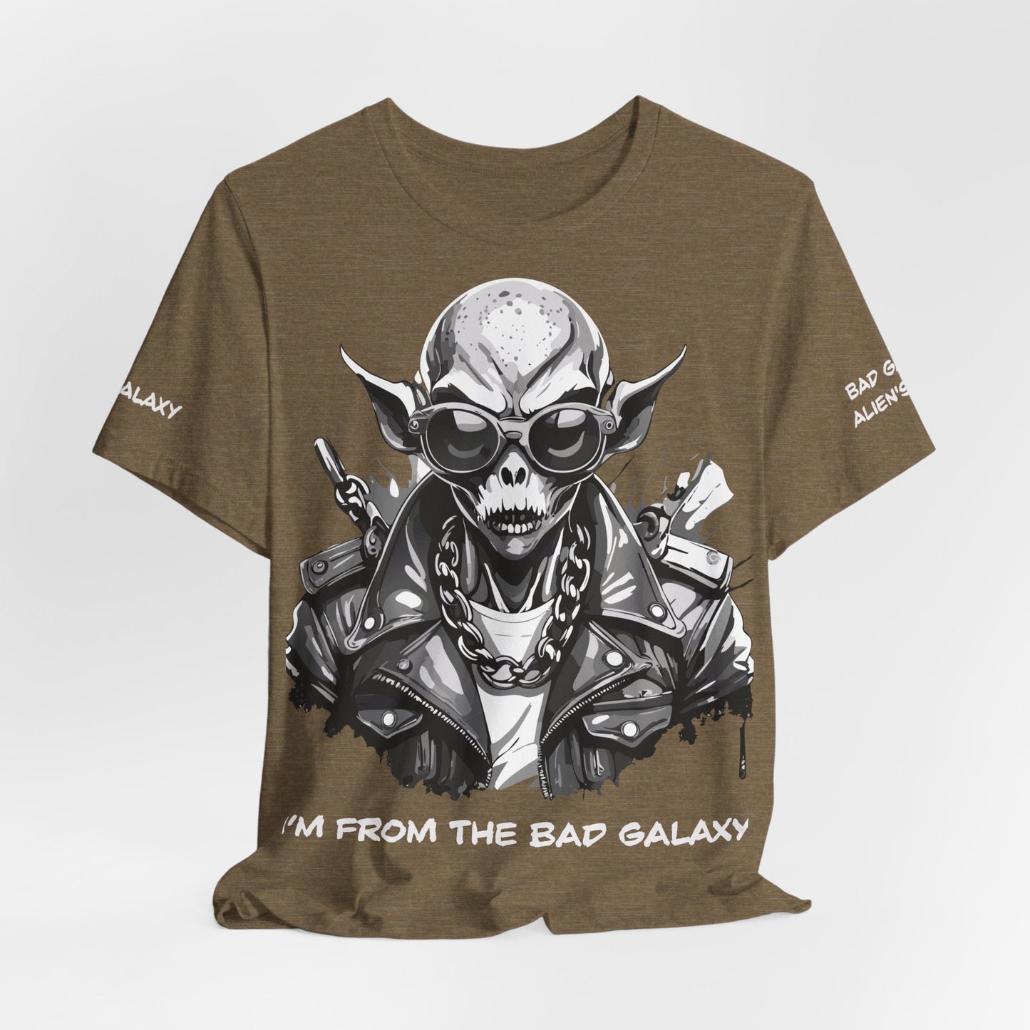 Alien Tee Shirt From Bad Galaxy Made To Order Free Shipping 100 Percent Cotton Eco Friendly In USA
