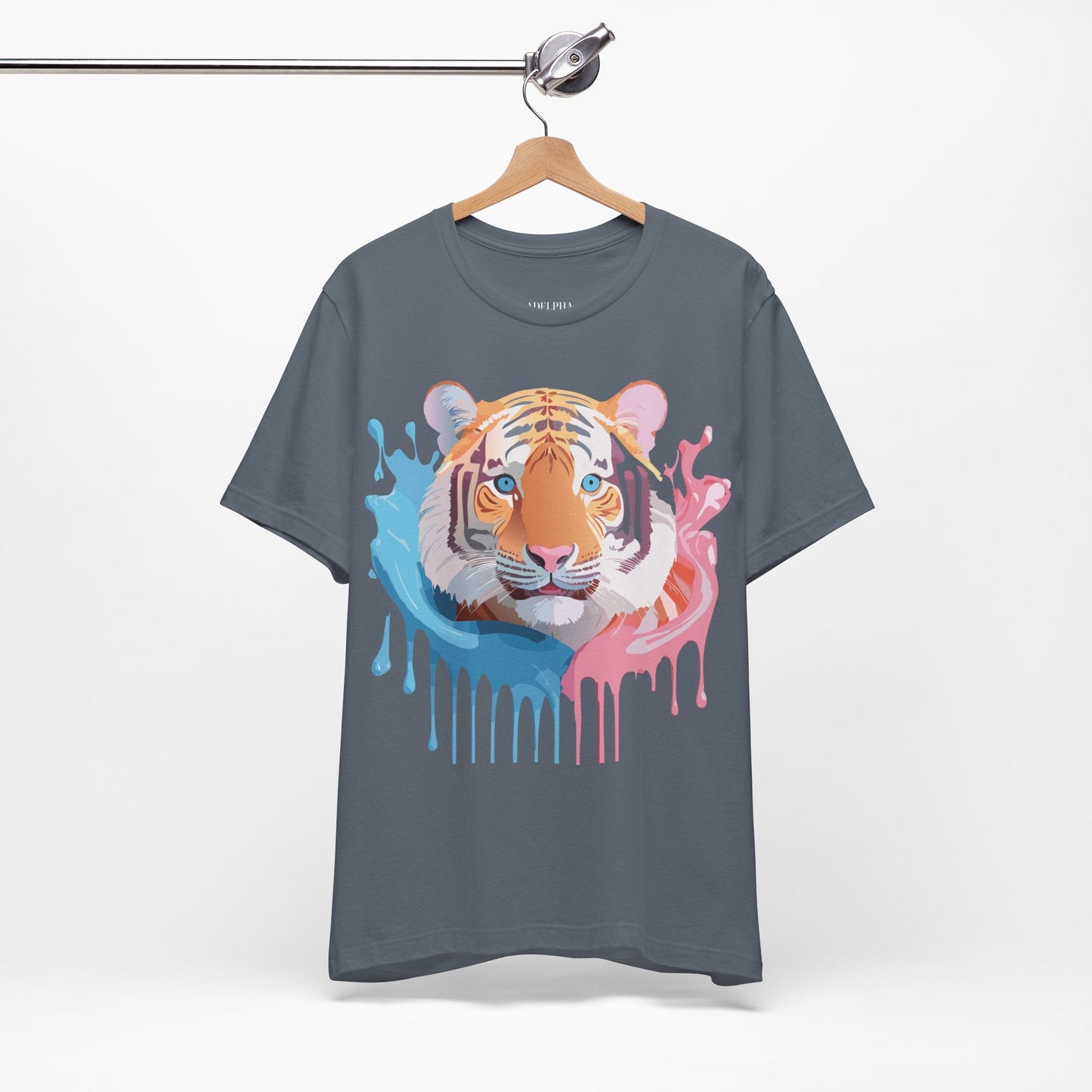 Adelpha Tiger Graphic Tee Premium Unisex Jersey Short Sleeve With Vintage Artwork