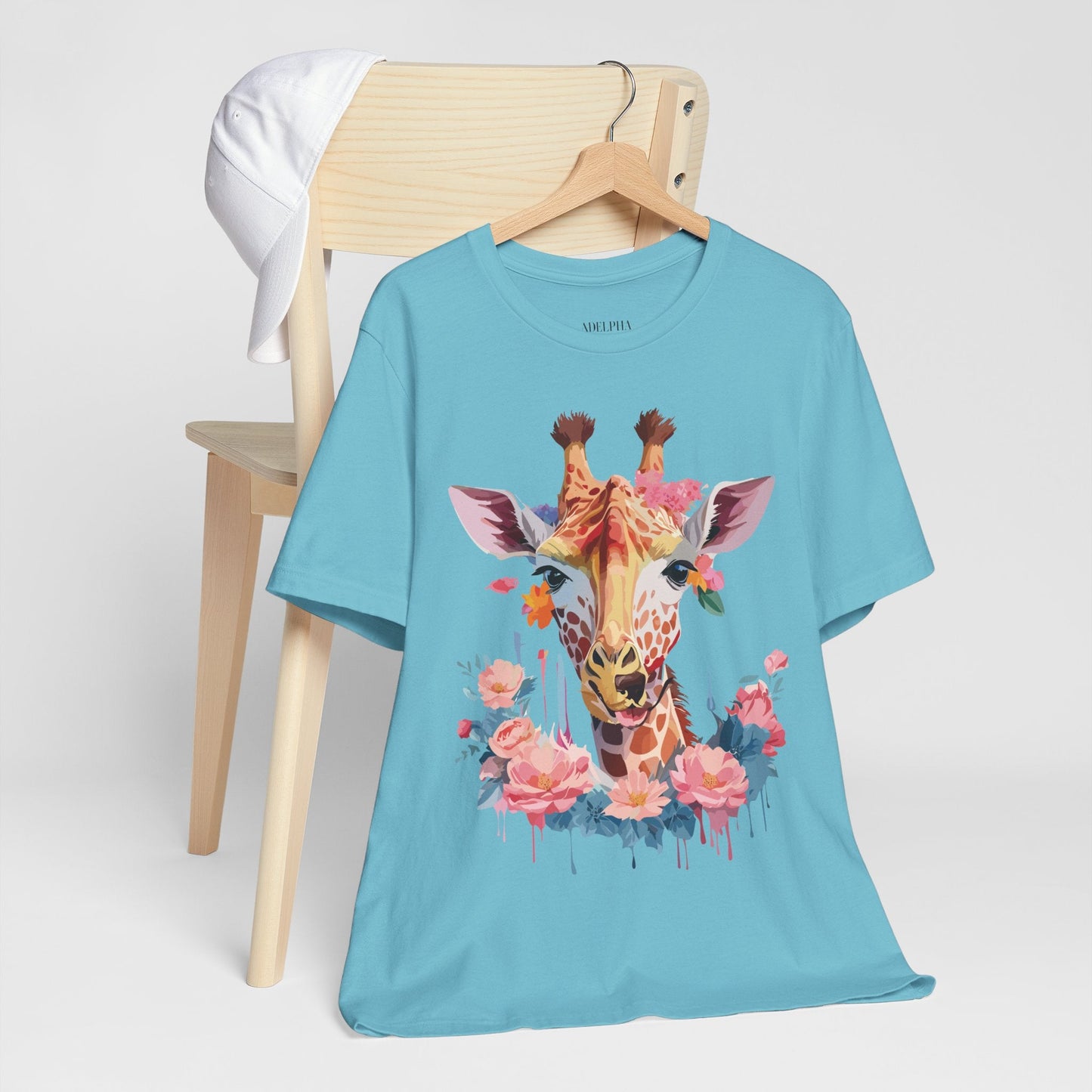 Giraffe Graphic Unisex 100 Cotton Vintage Animal Art T-Shirt 2