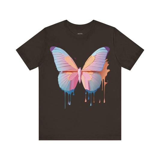 Butterfly Graphic Unisex Cotton Bella+Canvas Tee with Art Design n71