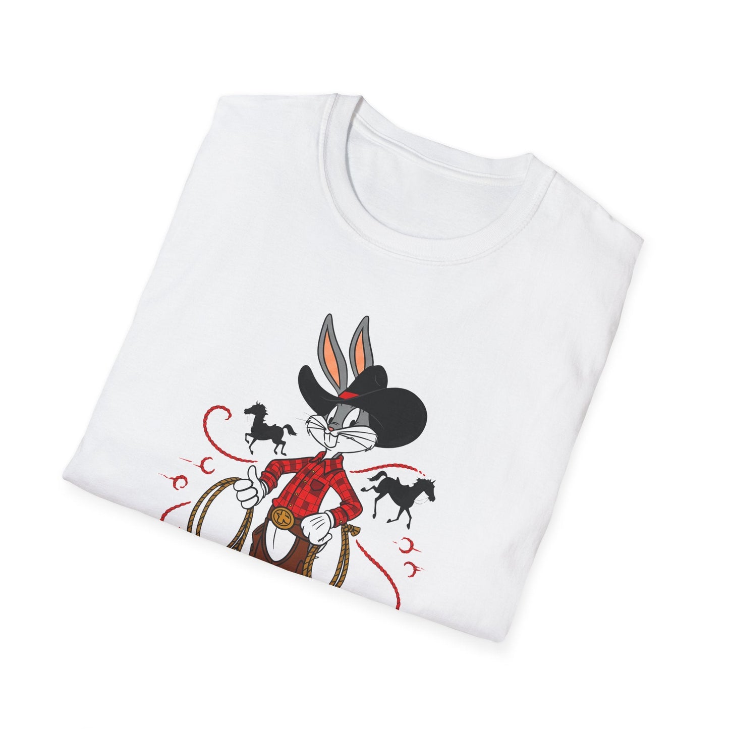 Cartoon Bunny Graphic Unisex Cotton Animal Animation Artwork Design Tee 4