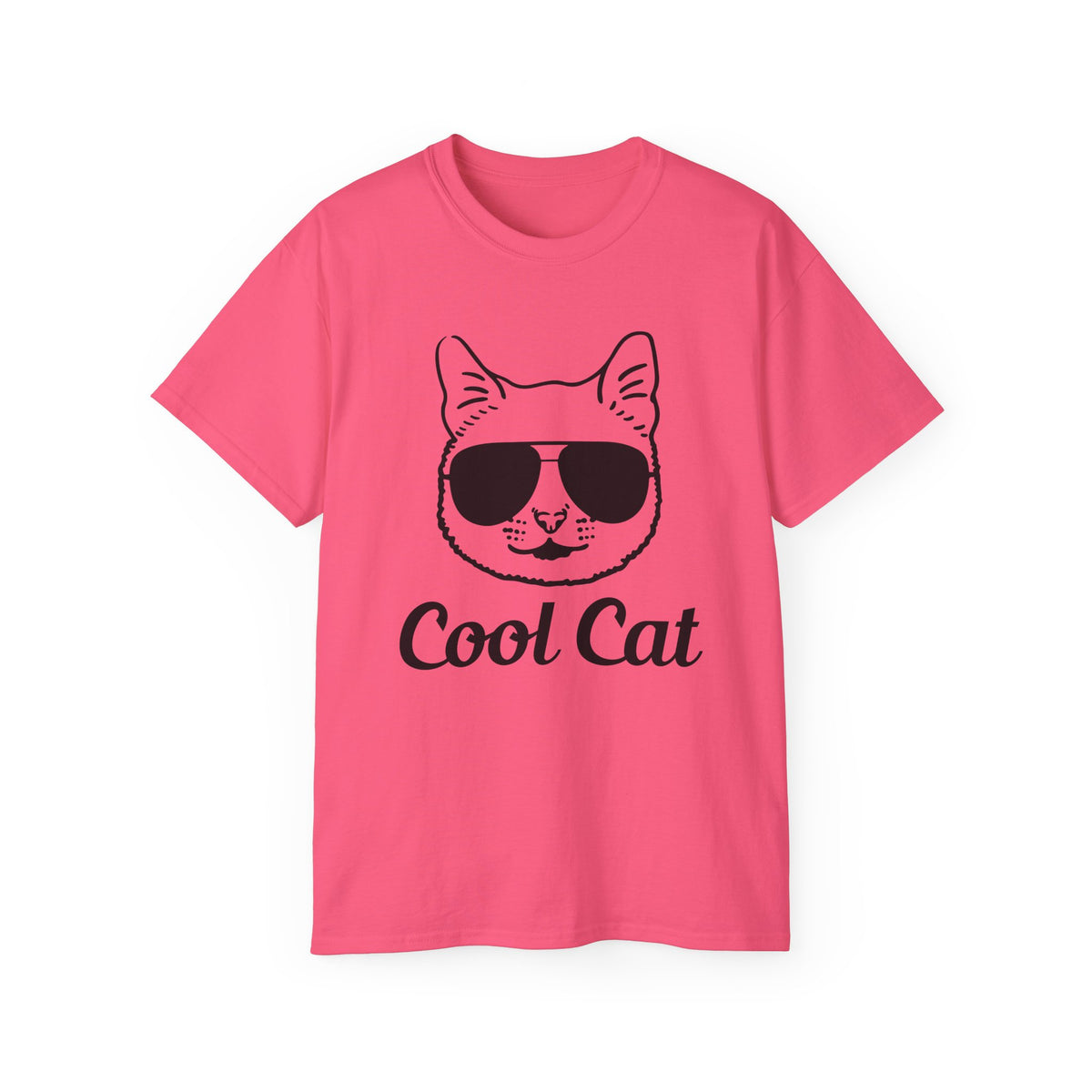 Cool Cat Sunglasses Tee | Cat Face Graphic Shirt