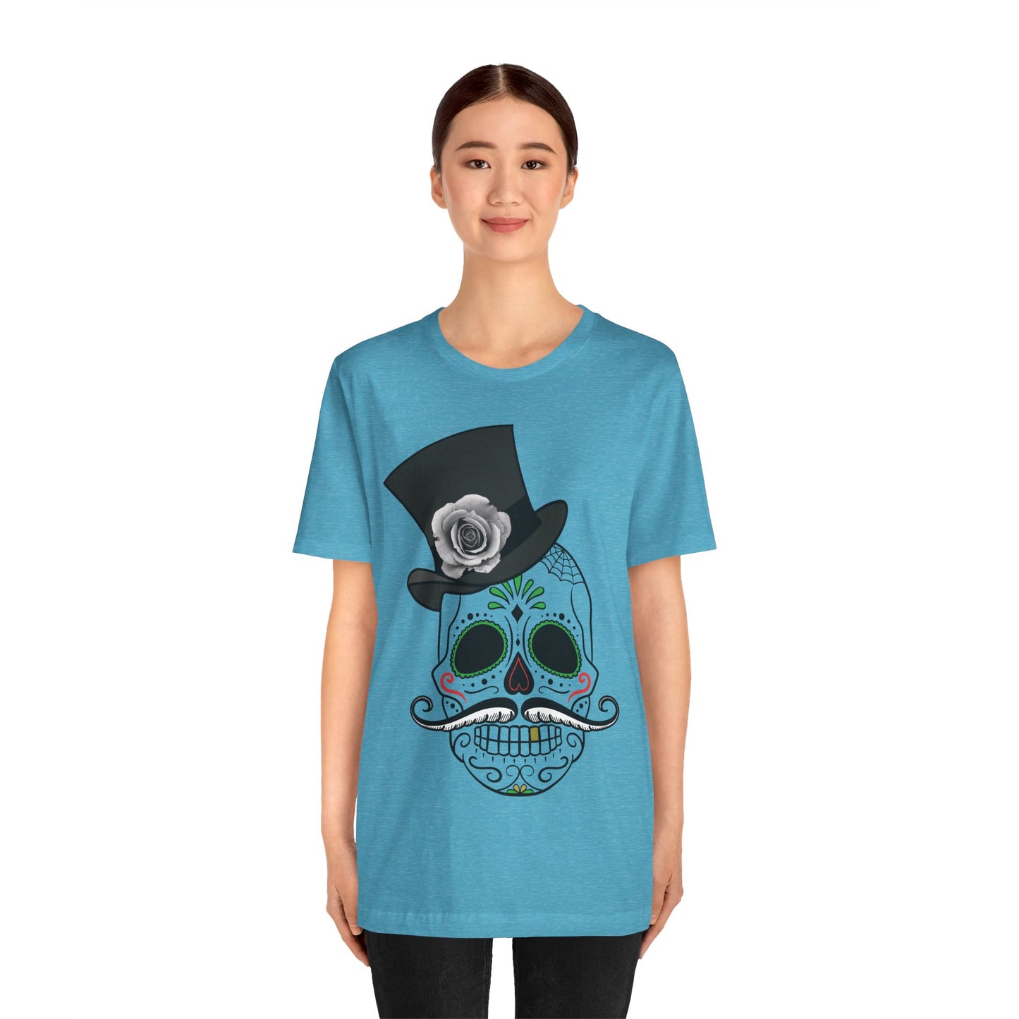 Unisex-T-Shirt aus Baumwolle mit Totenkopf