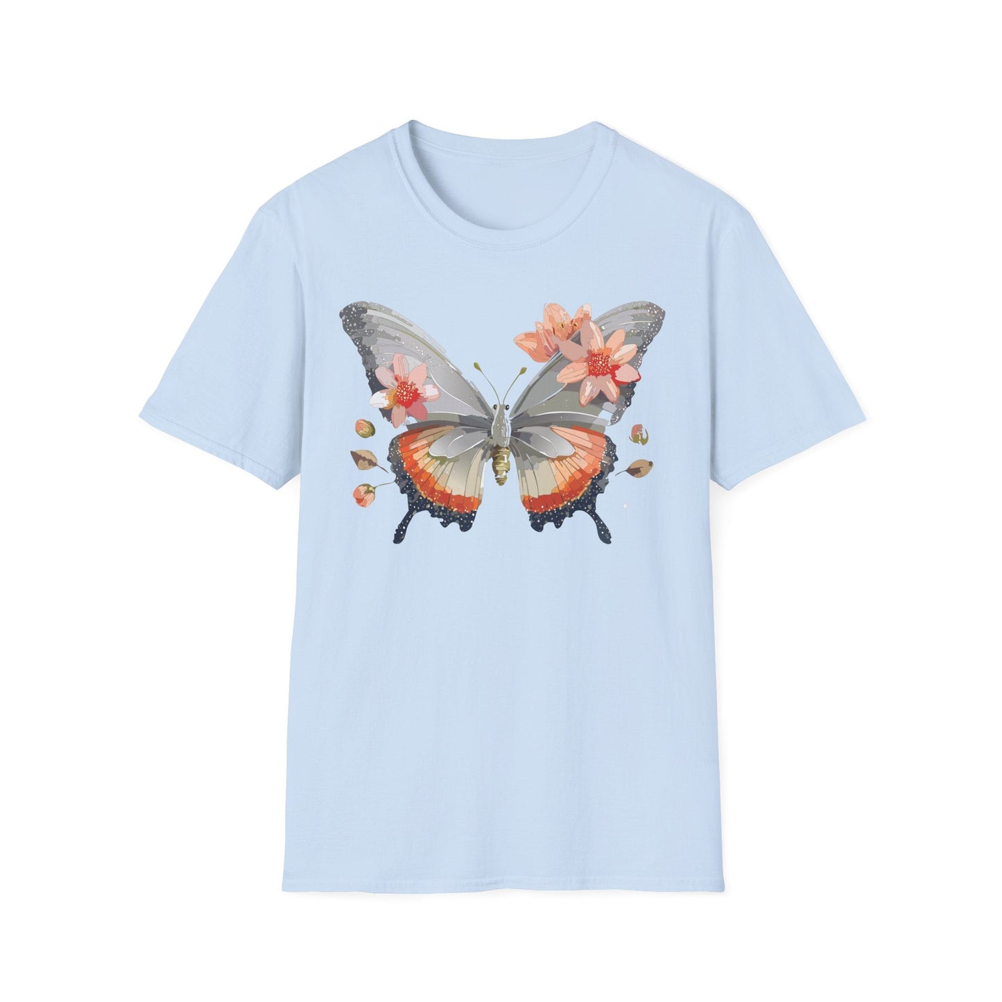 Monarch Butterfly T Shirt Unisex Softstyle Gildan 64000 100 Percent Ring Spun Cotton Tee