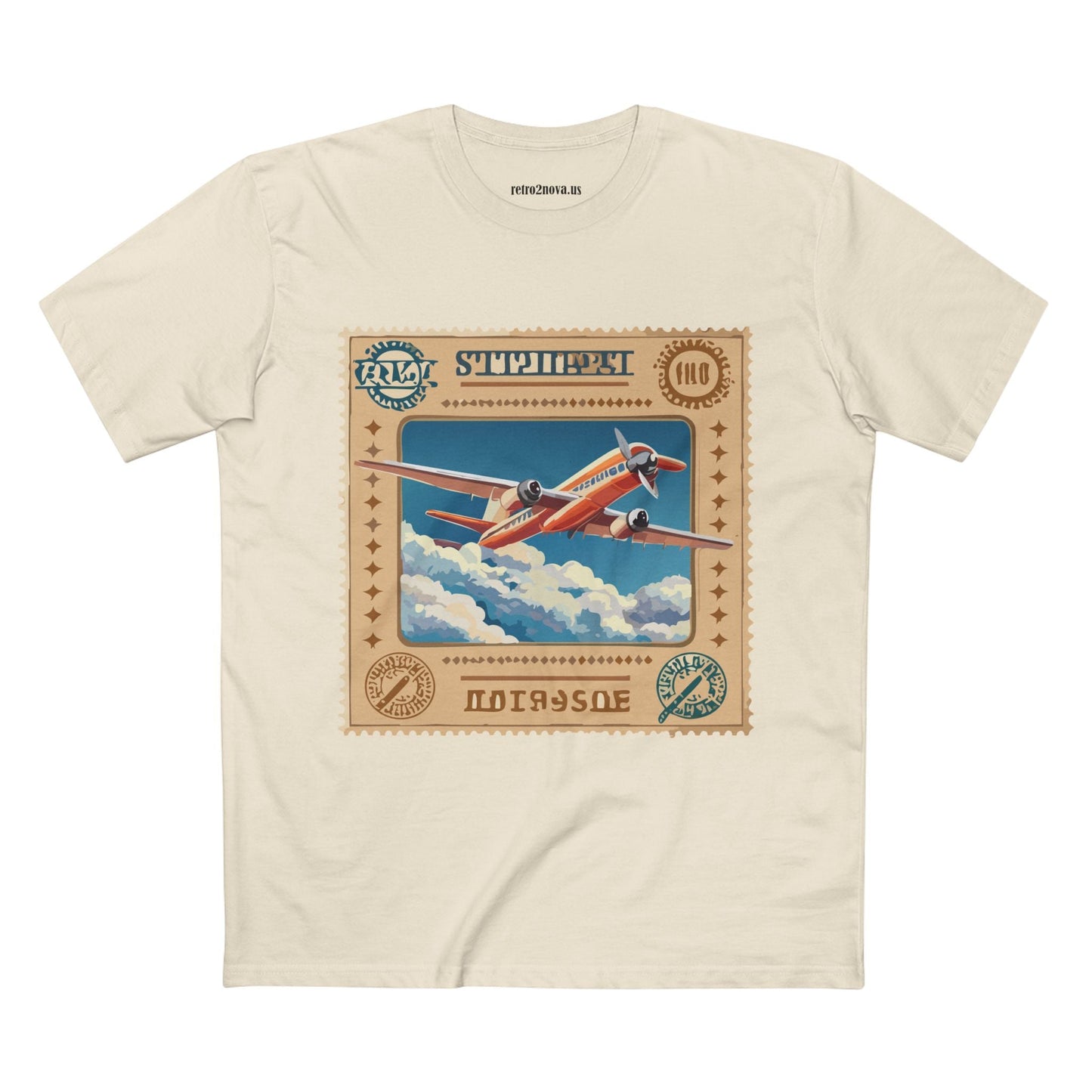 Stamp Shirt Postage Stamp Unisex Premium Cotton Tee With Original Art Design Retro2Nova PS41