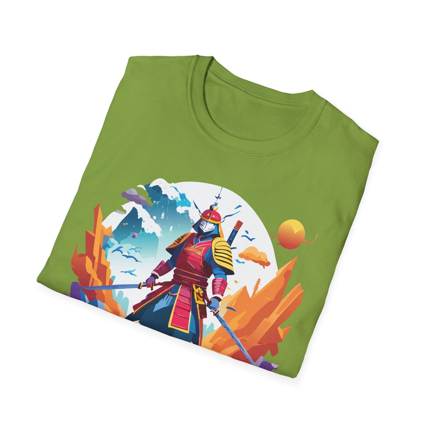 Samurai Shirt Unisex Short Sleeve T Shirt Gildan Softstyle 64000 100 Percent Ring Spun Cotton Tee