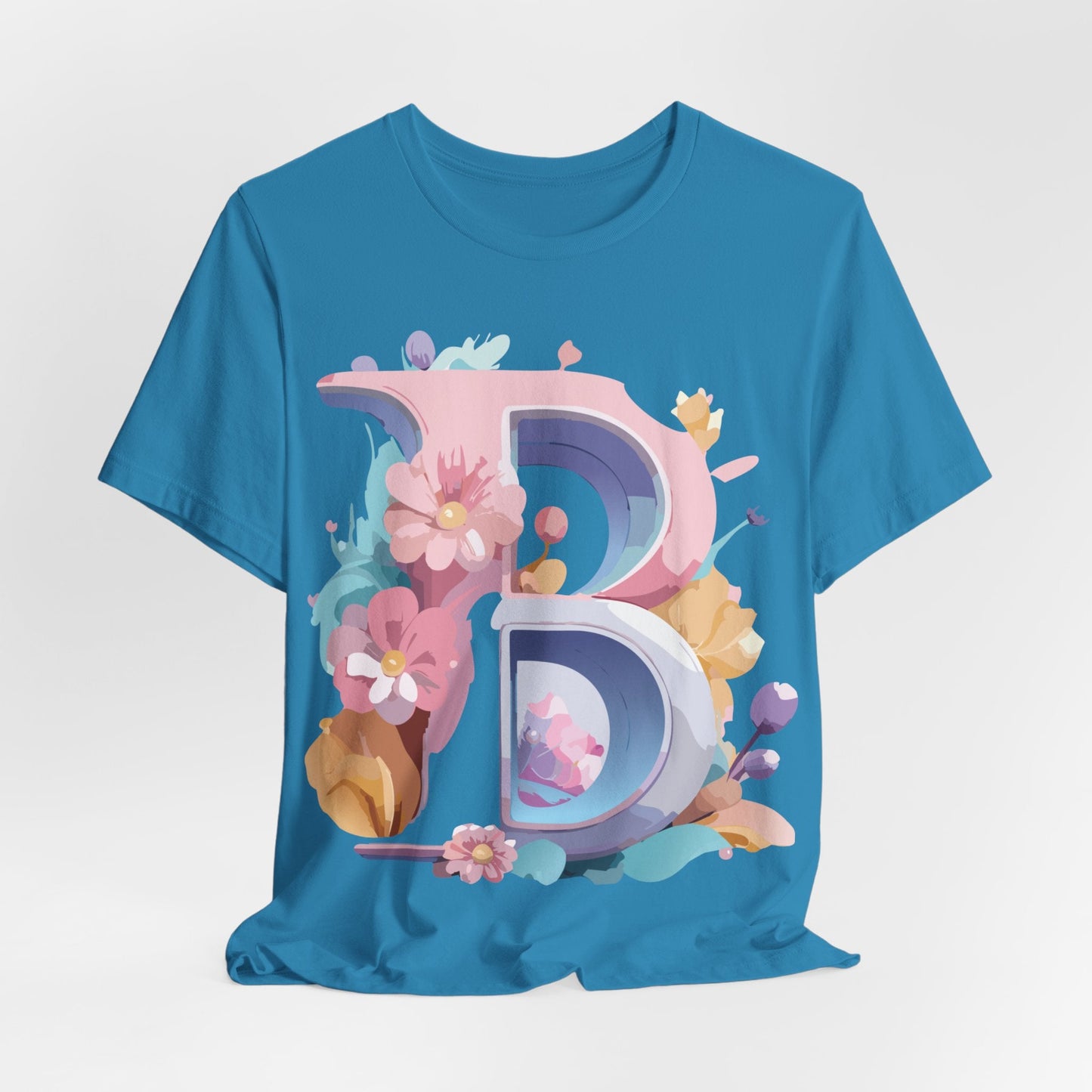 Letter B Shirt Graphic Tee Unisex Vintage Inspired Artwork Adelpha Art Design Short Sleeve
