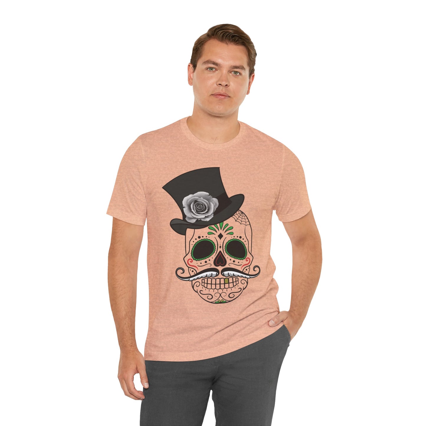 Unisex Cotton Tee Shirt with Skull