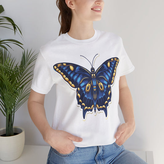 Cotton Tee Shirt with Butterfly Prints