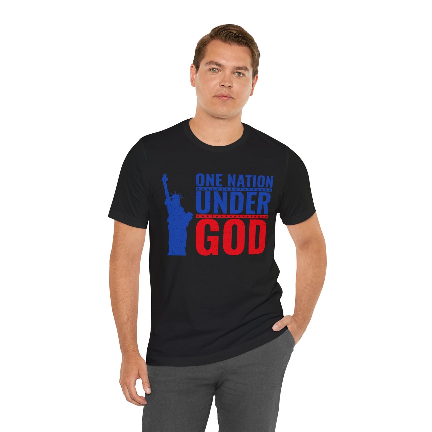Statue of Liberty Patriotic Graphic Unisex Cotton T-Shirt a6