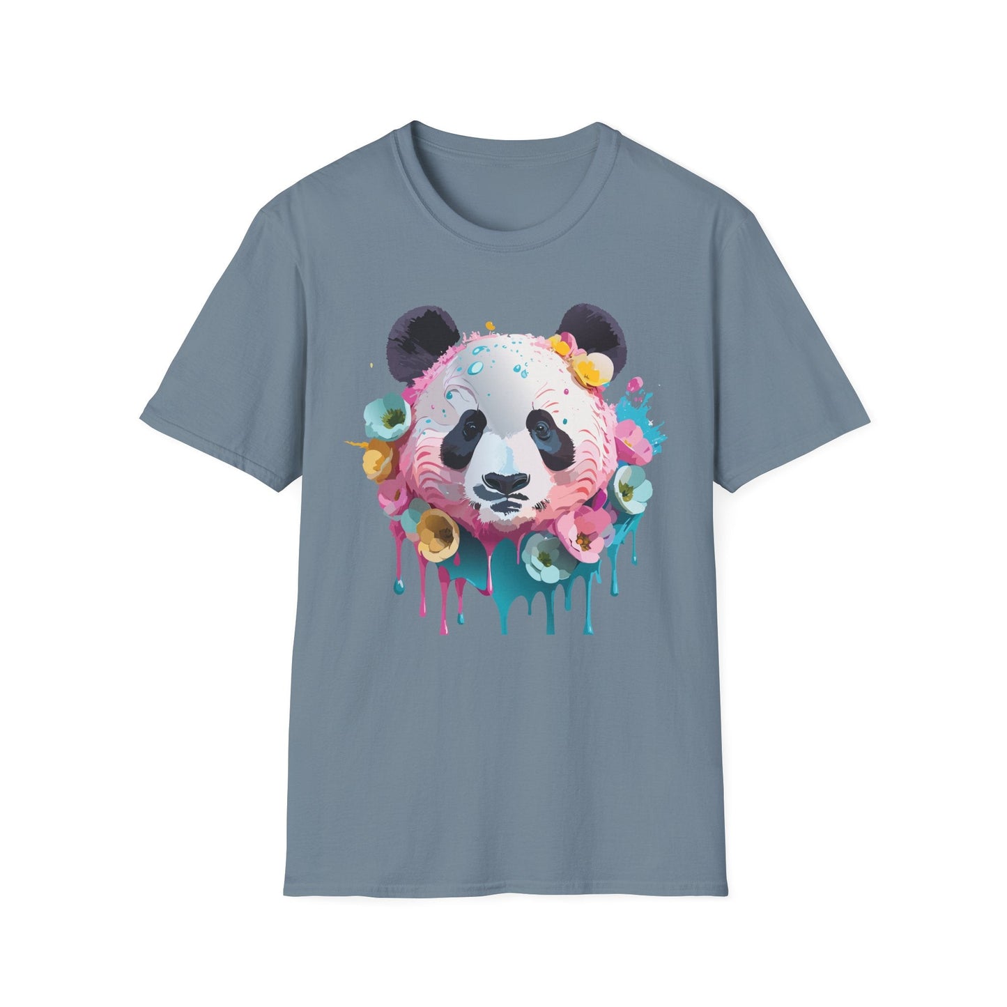 Panda Shirt Unisex T Shirt Graphic Tee Animal Print Gildan Softstyle 64000 100 Percent Cotton