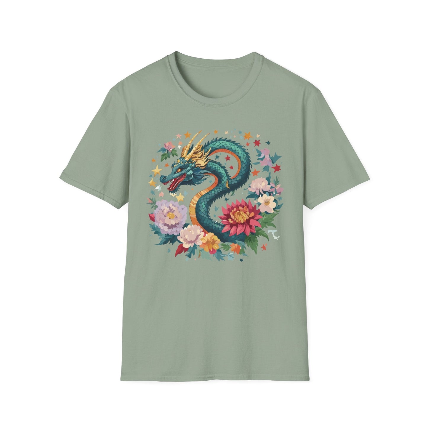 Dragon Graphic Unisex 100 Cotton Tee with Animal Artwork Design 4