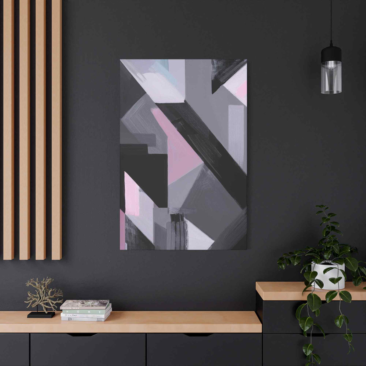 Abstract Geometric Painting Print Canvas 20x24,20x30,24x30 24x32,24x36,30x40 32x48,36x48,40x60 Pine-Wood Inner Frame ABS-45