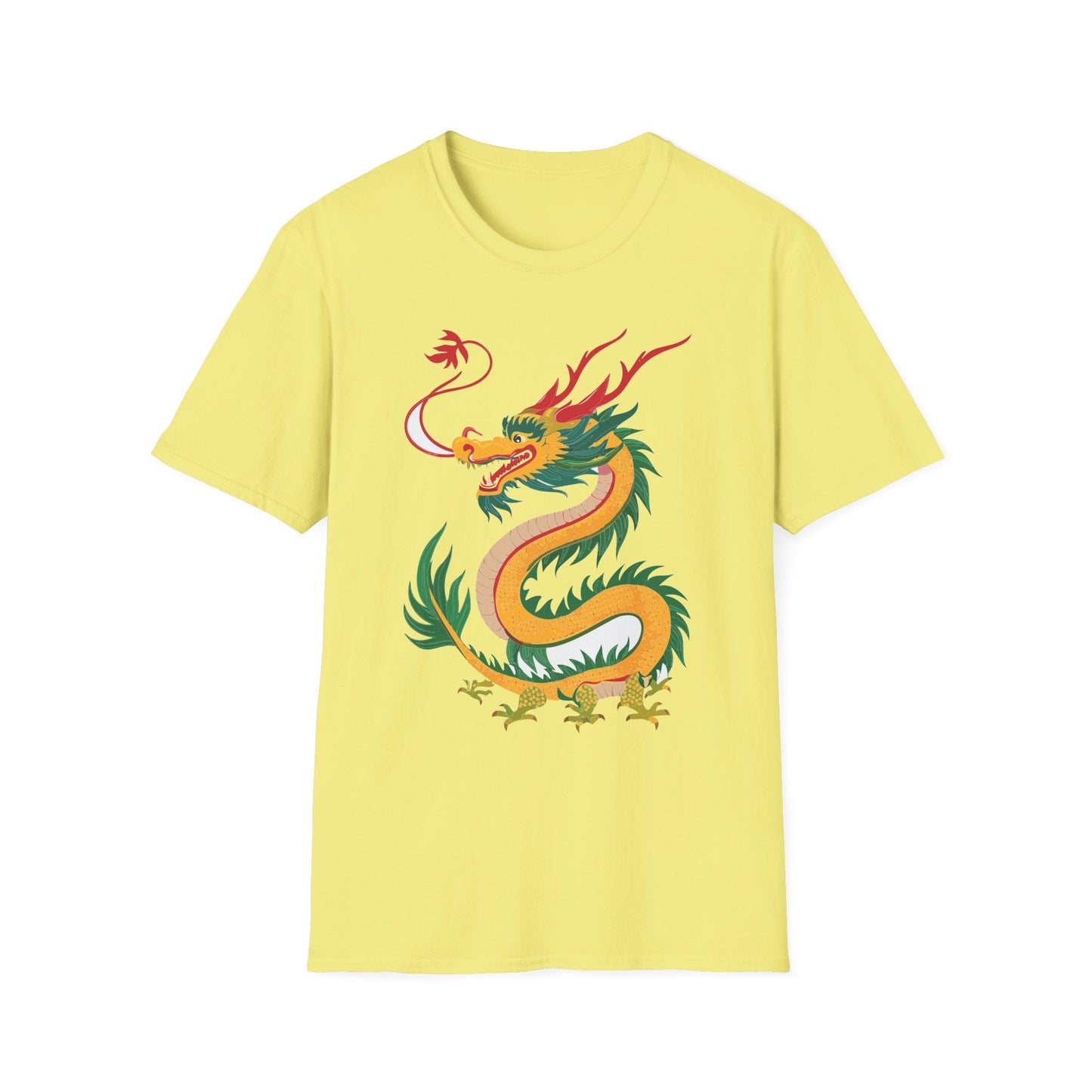 Dragon Graphic Unisex Cotton Softstyle Art Design Tee With Animals 7