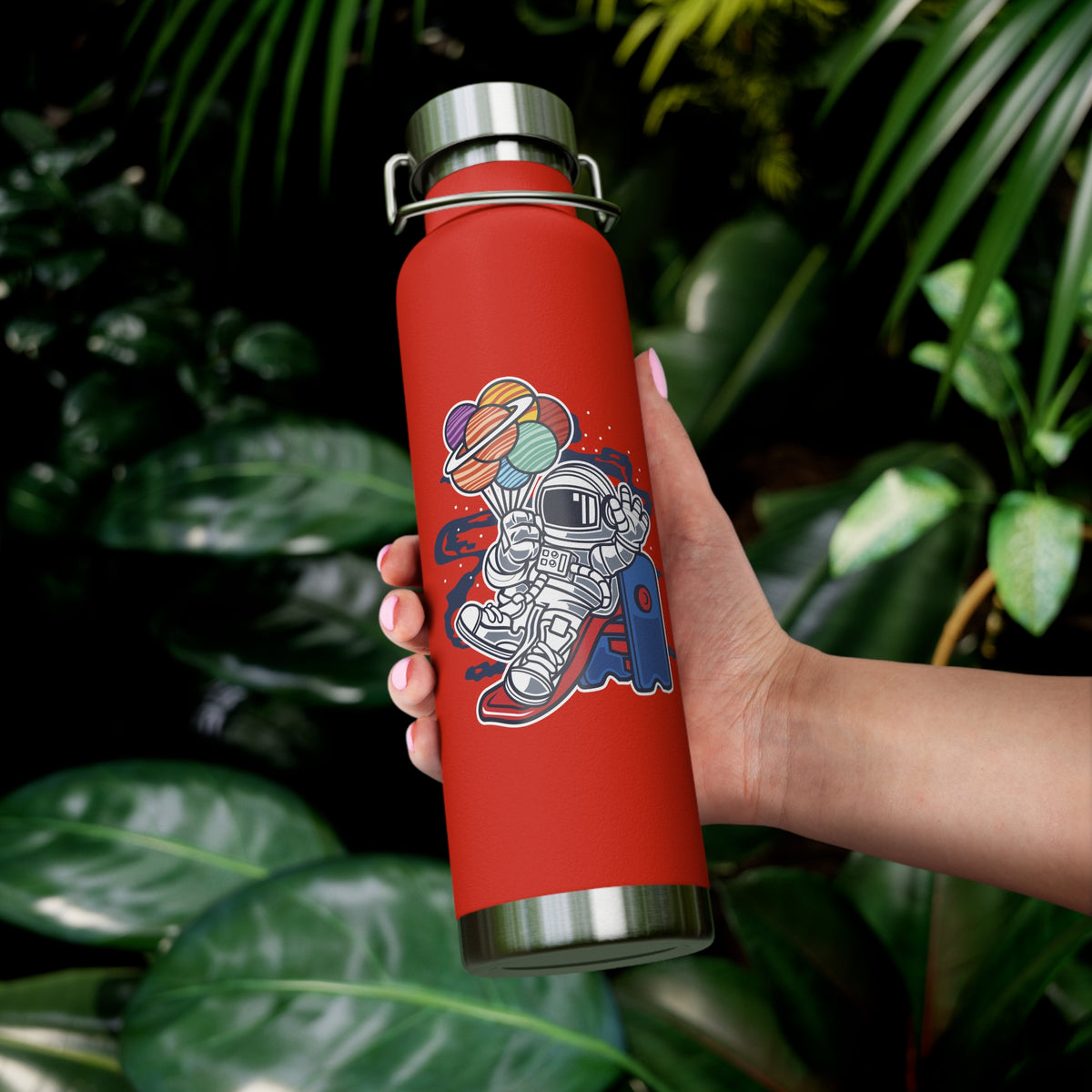 22oz Copper Insulated Water Bottle with Cartoon Design - CV56