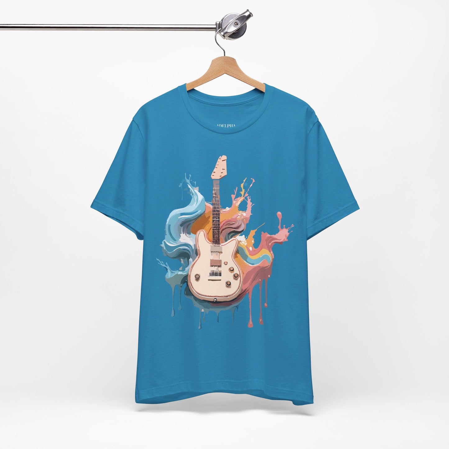 Adelpha Music Graphic T Shirt Unisex Short Sleeve Vintage Inspired Art Tee For Everyday Casual Wear