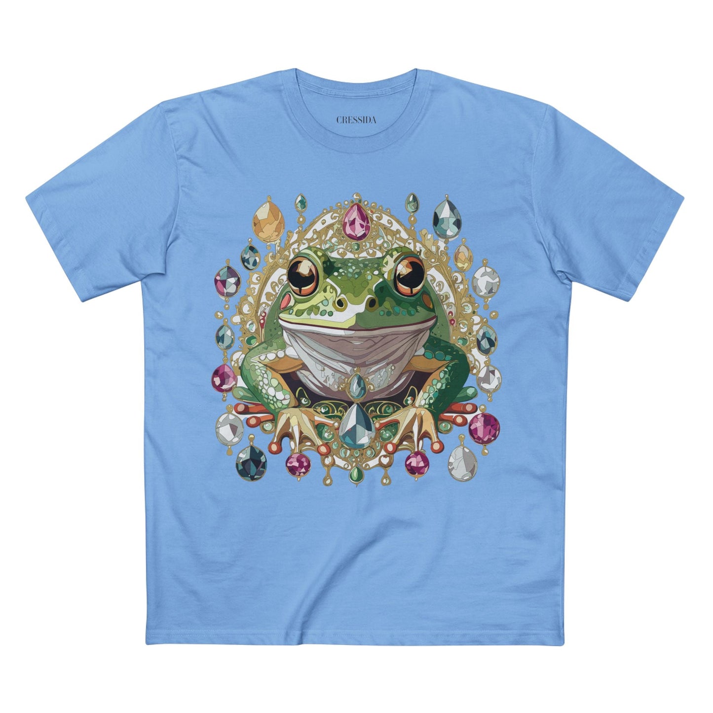Frog Graphic Unisex 100 Cotton Tee With Unique Animal Golden Medallion Art Design 27