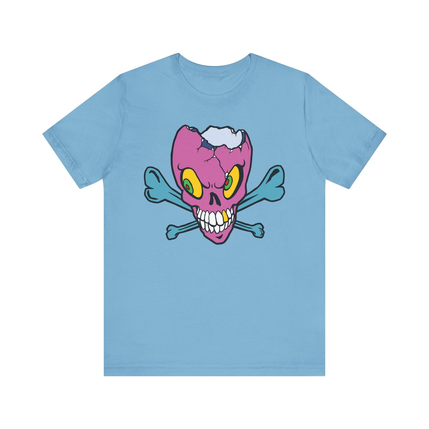 Purple Skull Graphic Design Tee, Skull Shirt, Vintage Tees, Art Design T-Shirt, Vintage Graphic Tee, Art Shirts with Skulls 5