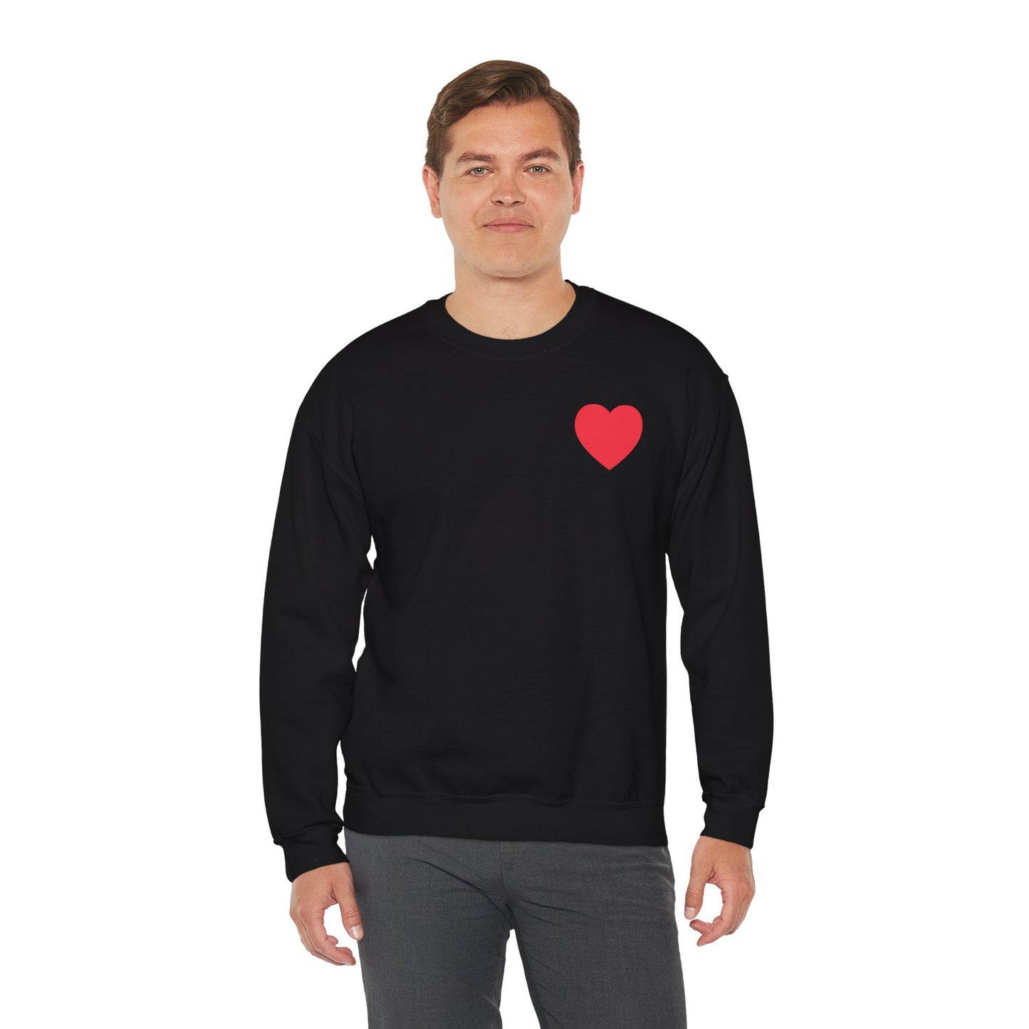 Small Red Heart Sweatshirt, Heart Sweatshirt, Love Sweatshirt, Valentine's Day Sweatshirt- 102