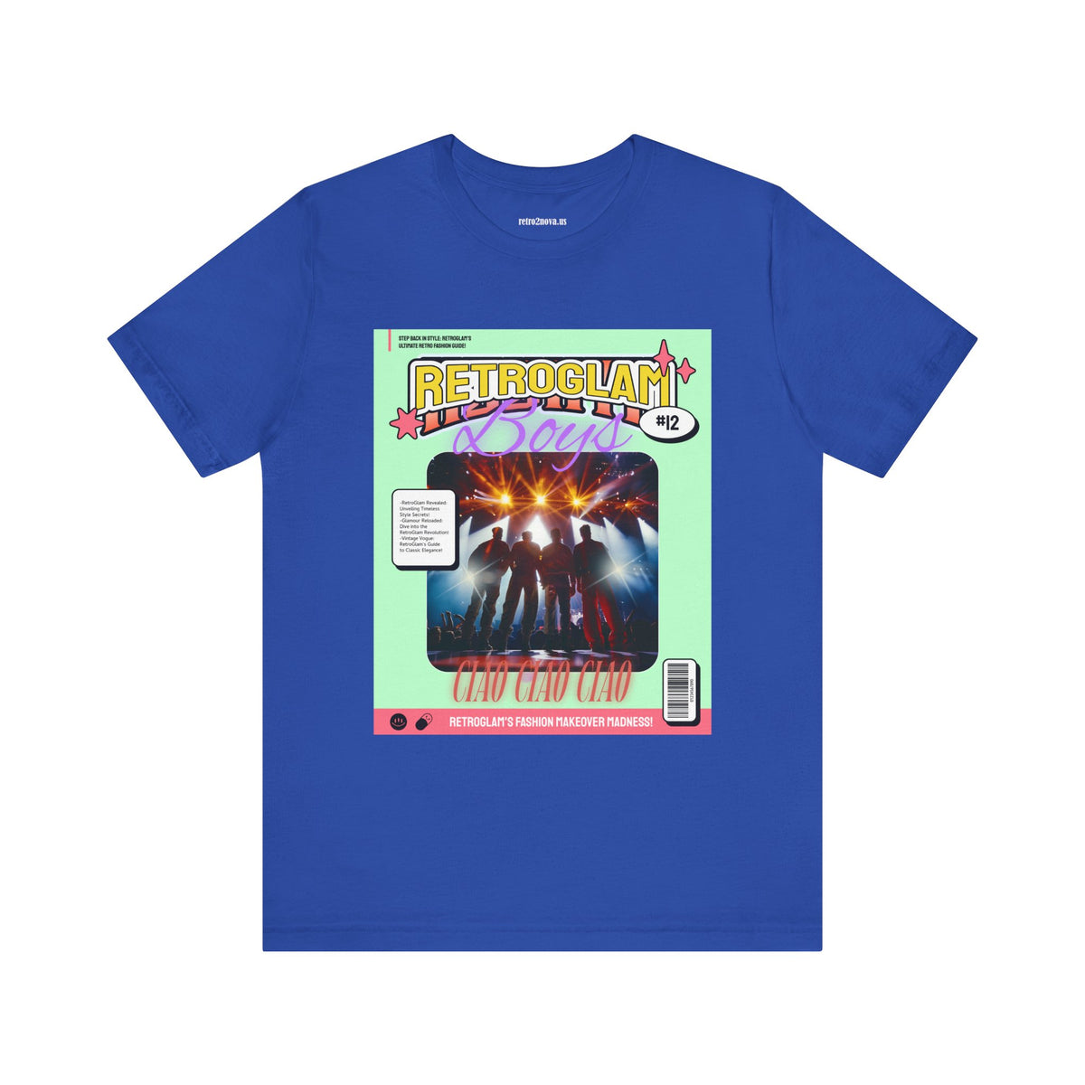 Magazine Cover Graphic Unisex Cotton Bella+Canvas Tee with Retro Poster ab28
