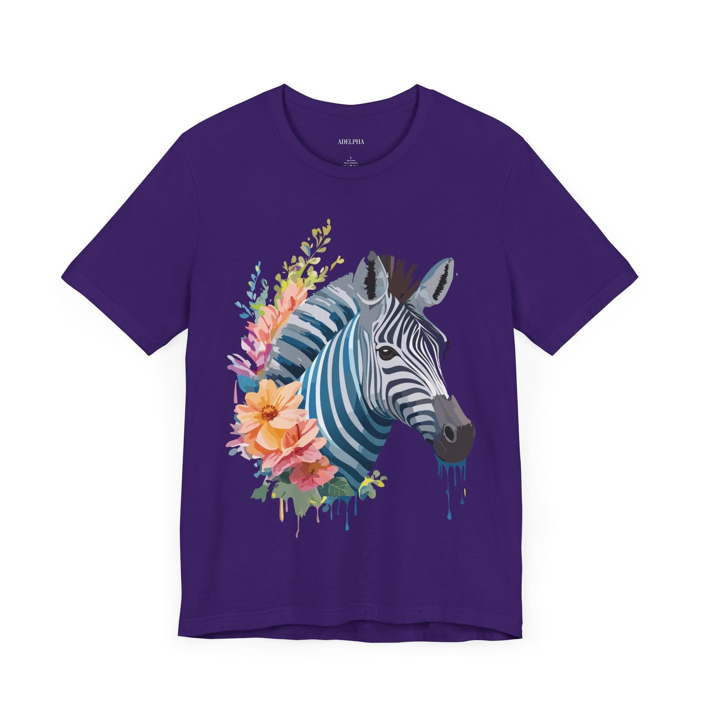 Zebra Graphic Unisex 100 Cotton Vintage Animal Art T-Shirt 2