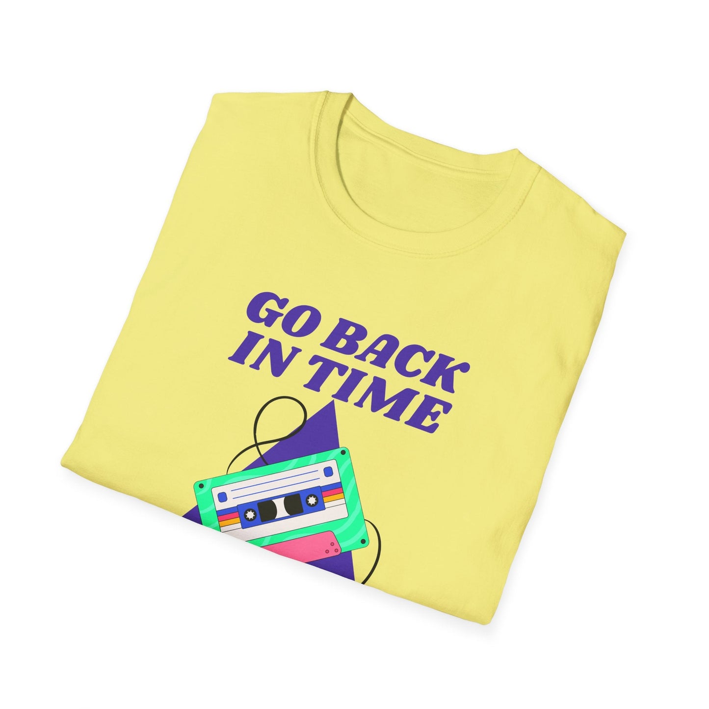 Retro Go Back In Time Cassette T-Shirt Unisex Cotton