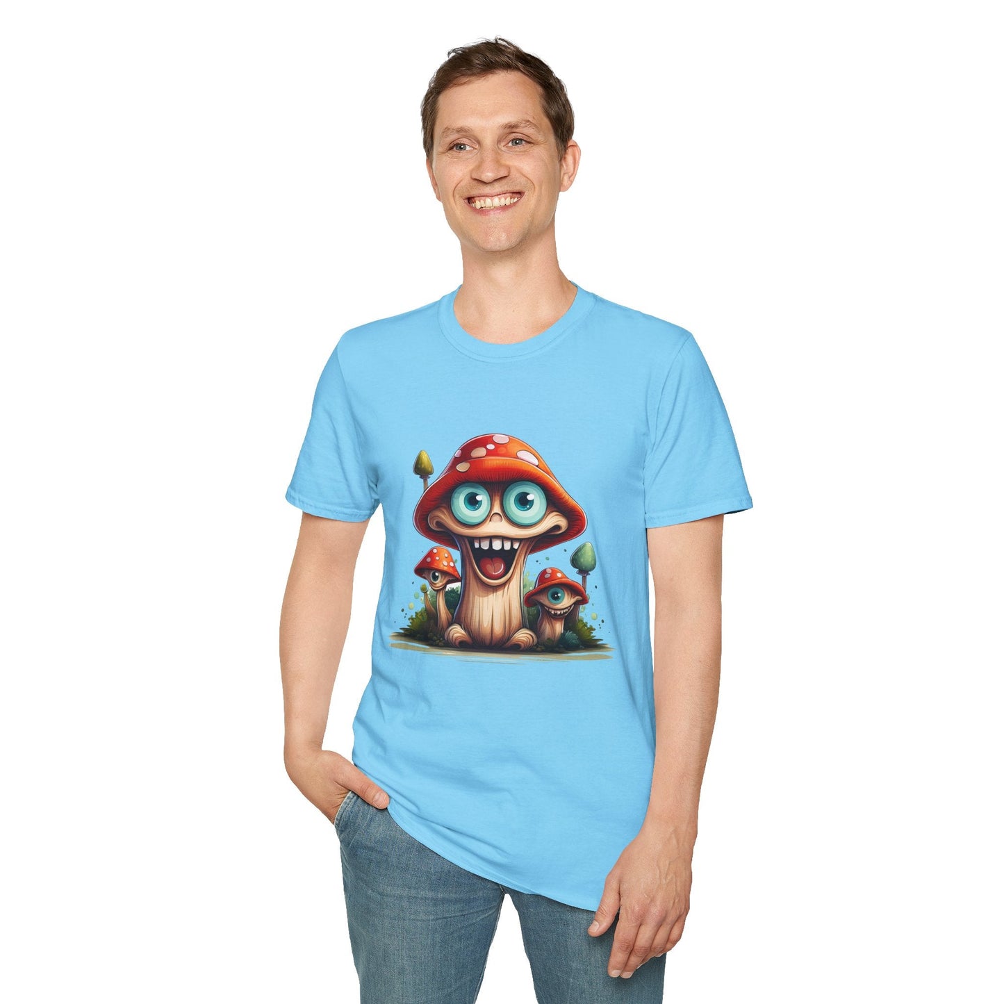 Mashroom Tee Shirt Unisex Funny Mushroom Design Softstyle Tee One Hundred Percent Ring Spun Cotton