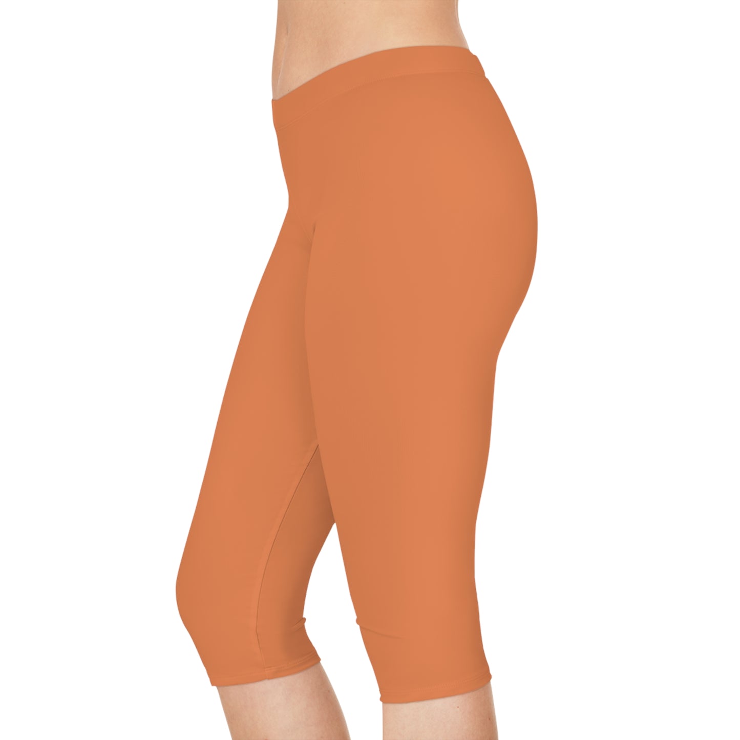 Orange Color Capri Leggings, Orange Capri Leggings 6