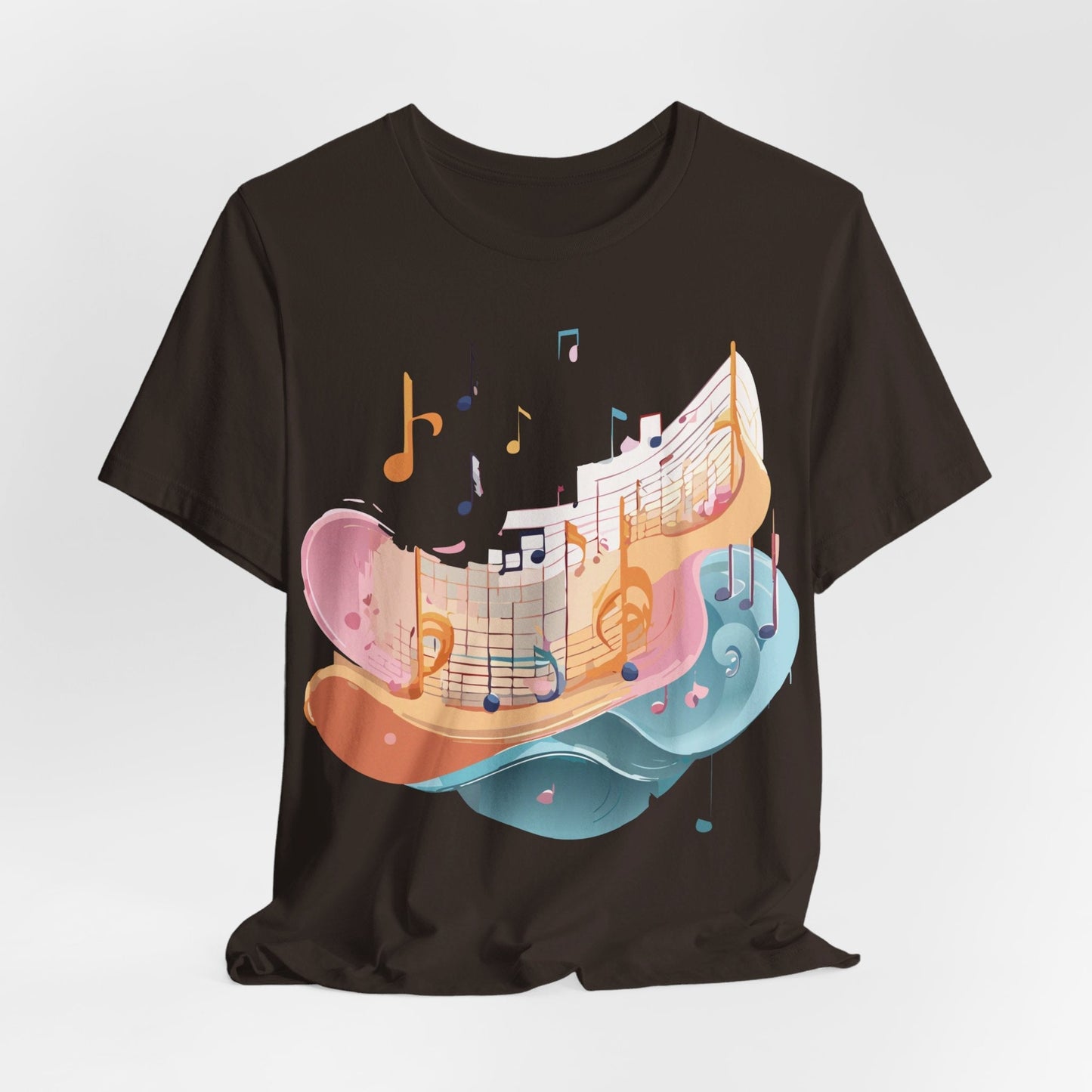Music Graphic Unisex 100 Cotton Vintage Art with Musical Elements Tee 27