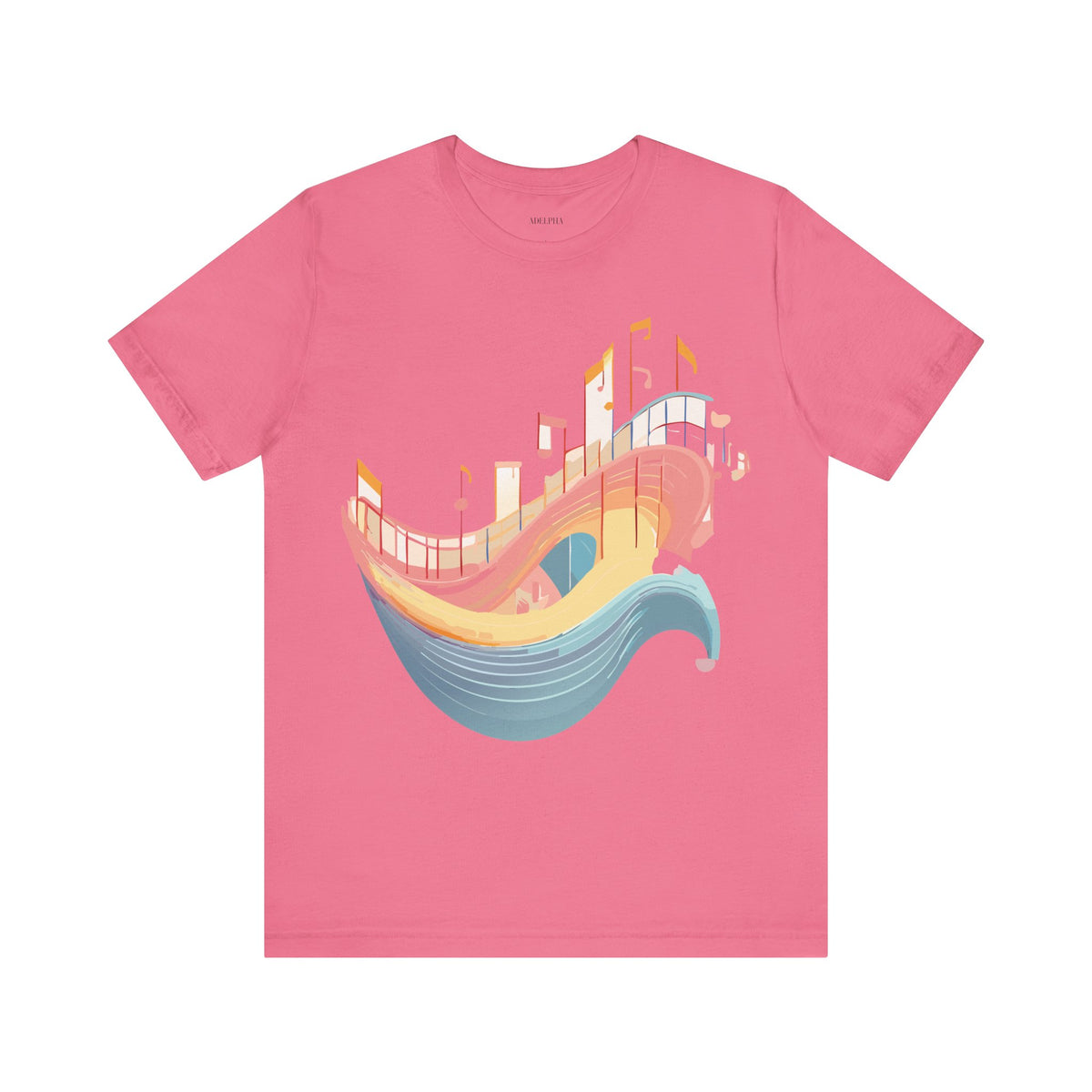 Music Graphic Unisex Cotton Bella+Canvas Tee with Art Design m118