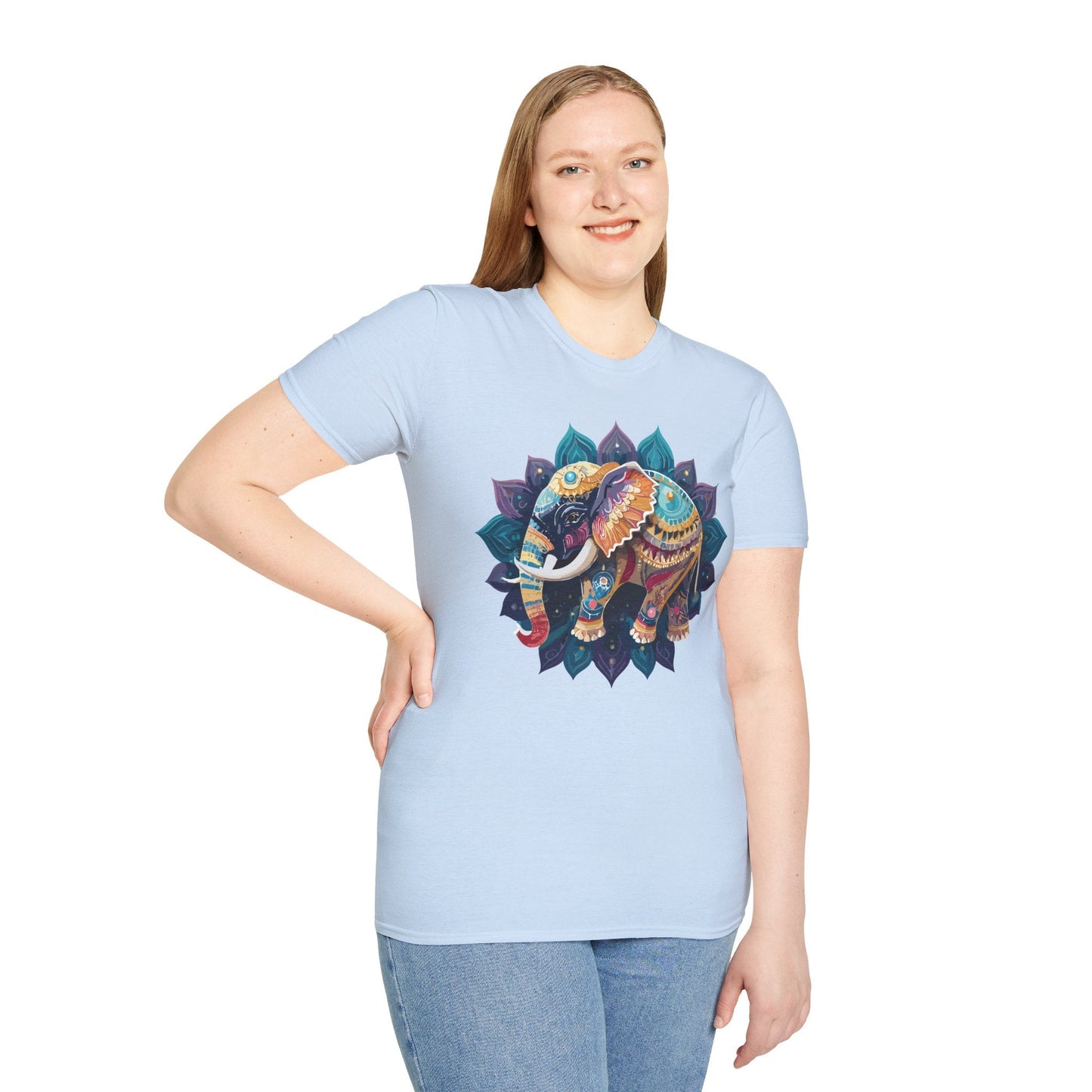 Elephant T Shirt Unisex Softstyle Cotton Tee Gildan 64000 Comfortable Everyday Wear
