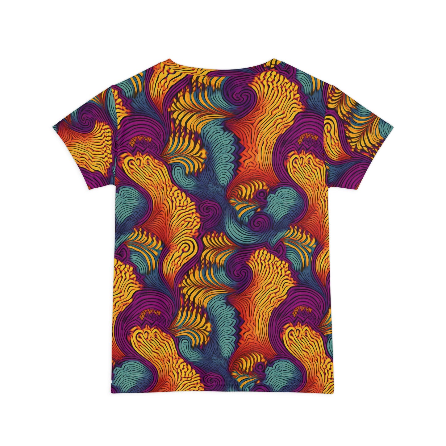 抽像印花襯衫，帶有抽象圖案的襯衫