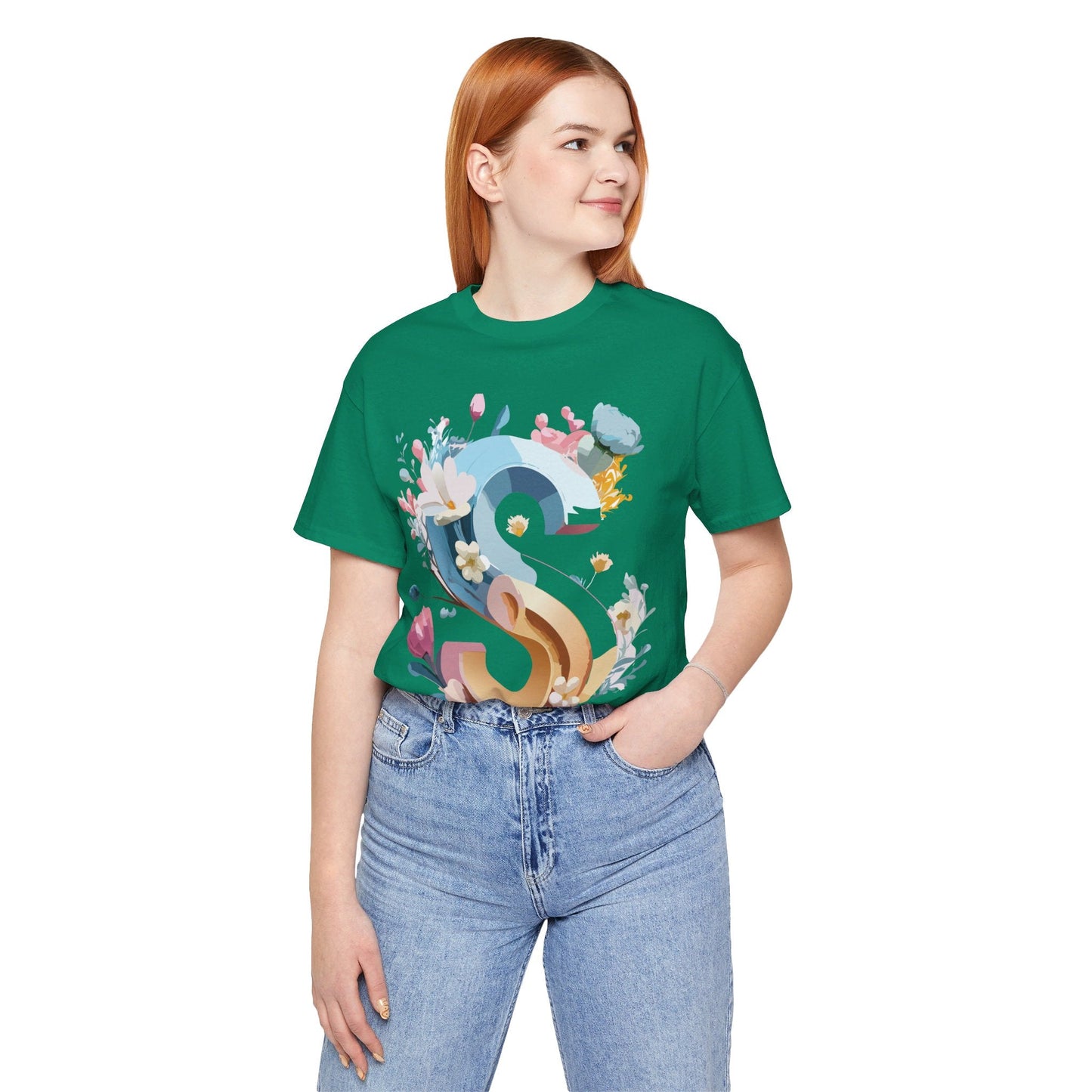 Letter S Shirt Graphic Tee Unisex Jersey Short Sleeve Premium Vintage Inspired Artwork Adelpha