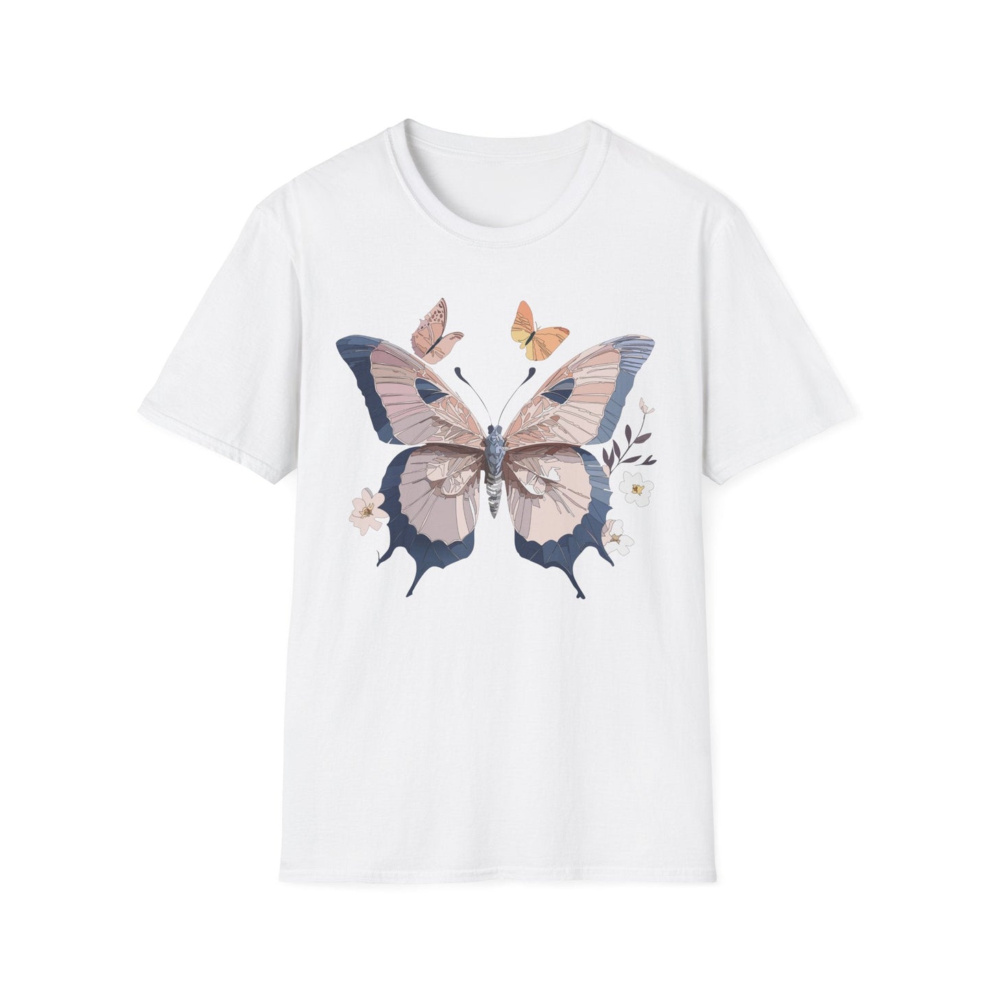 Butterfly Shirt Unisex T Shirt Monarch Print Gildan Softstyle 64000 Cotton Tee Quality