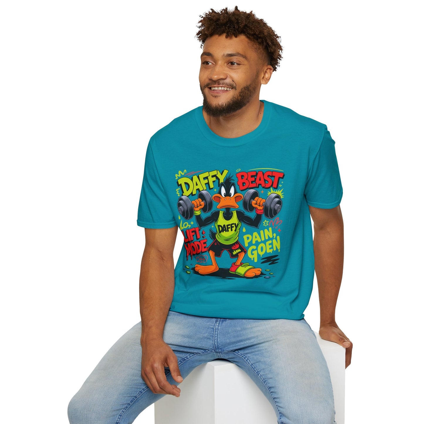 Cartoon T Shirt Funny Animals Print Unisex Animation Tee Gildan Softstyle 64000