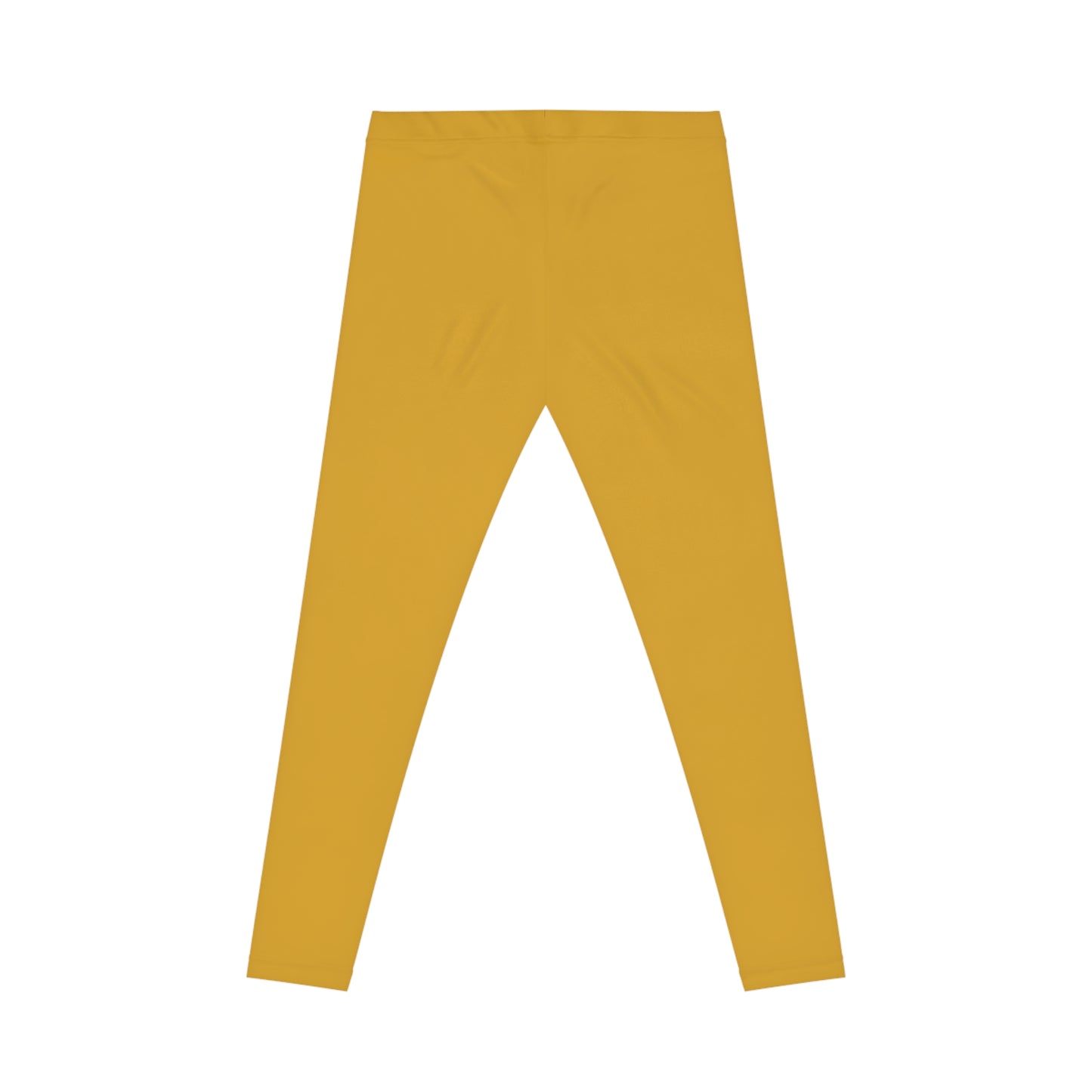 Goldenrod Yellow Color Women's Poly-Span Casual Leggings XS-2XL