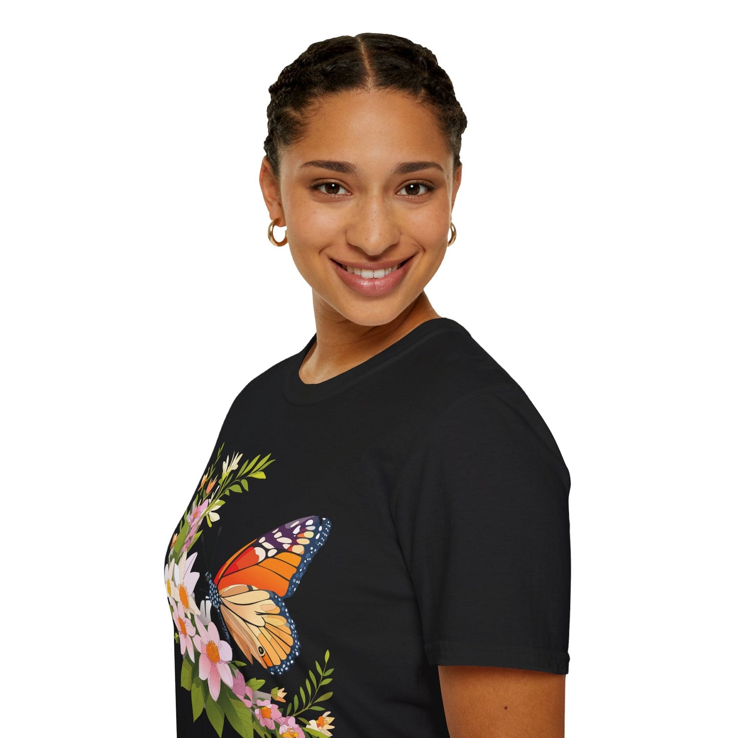 Monarch Butterfly T Shirt Unisex Softstyle Gildan 64000 100 Percent Cotton Tee Breathable