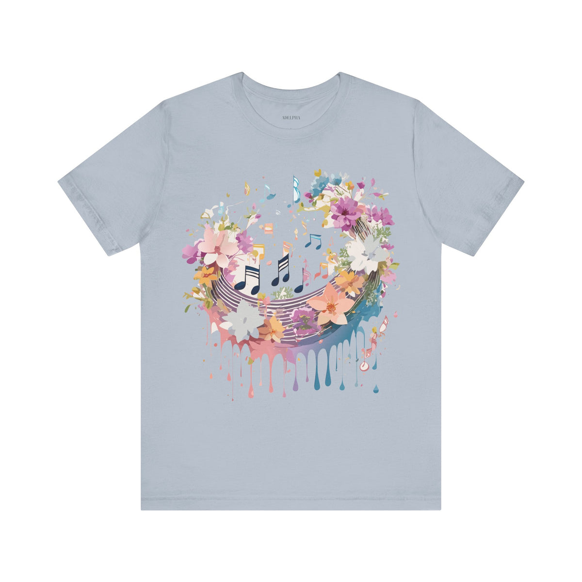 Music Graphic Unisex Cotton Bella+Canvas Tee with Art Design m78
