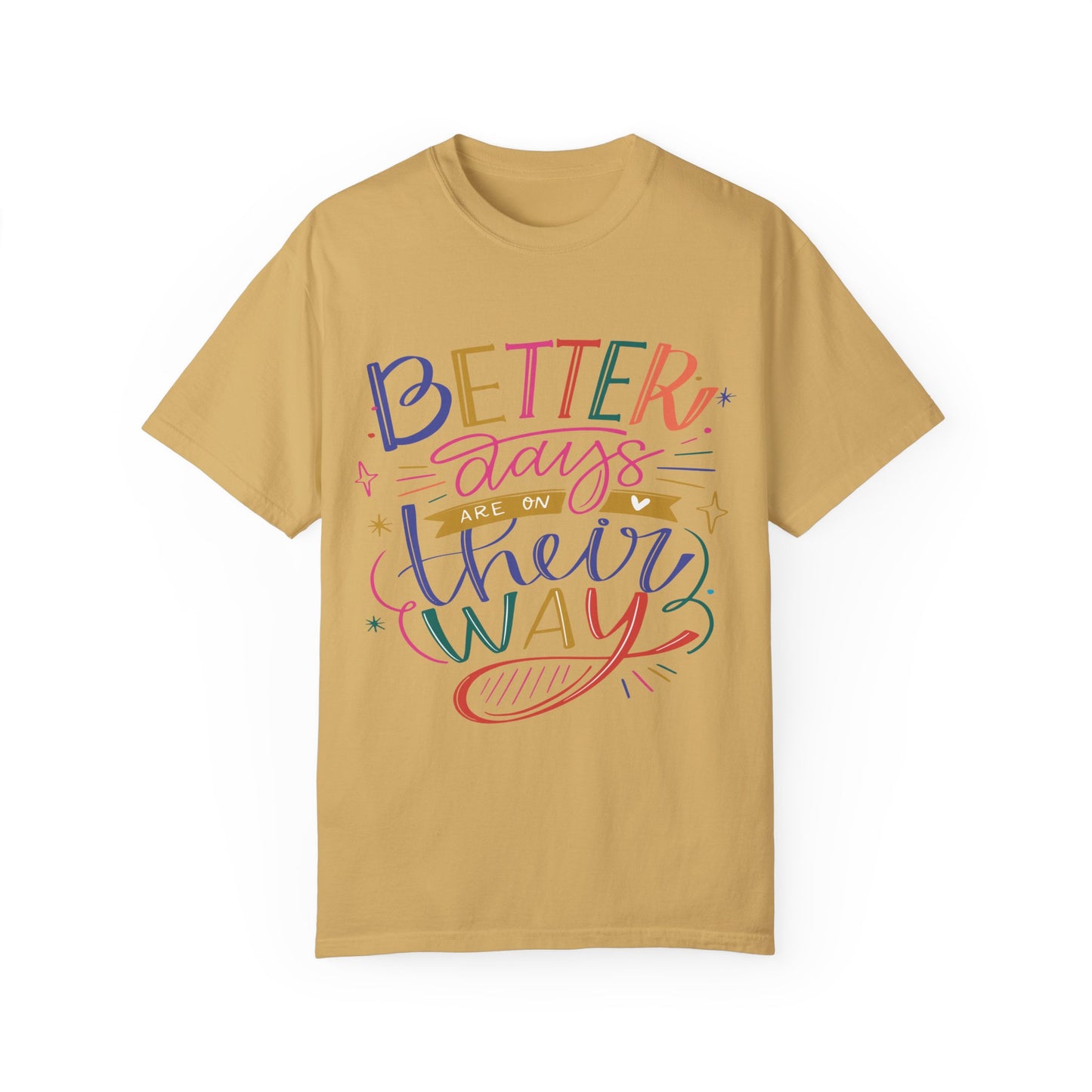 T-shirt unisexe avec design artistique et imprimé de citations positives