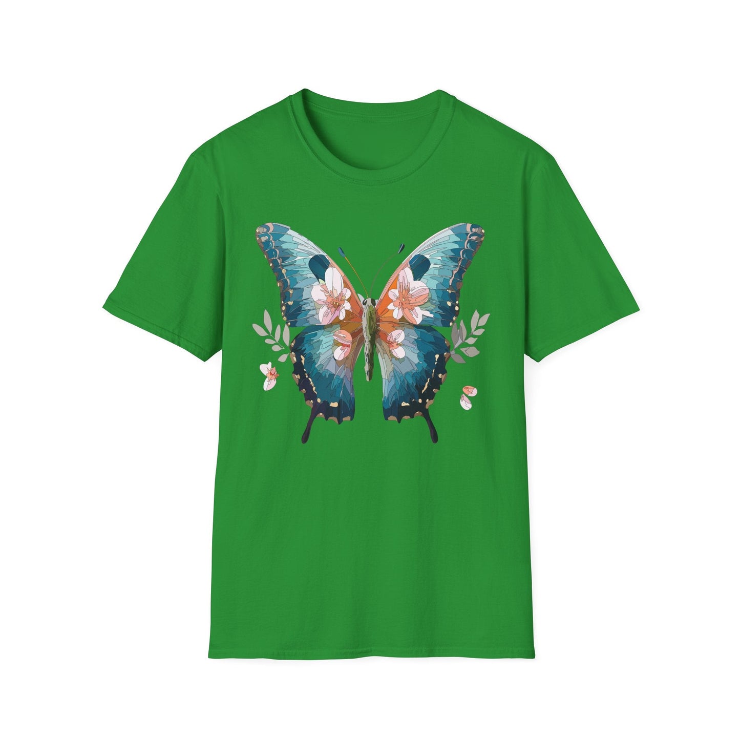 Butterfly Shirt Unisex T Shirt Monarch Butterfly Print Gildan Softstyle 64000 Cotton Tee Classic