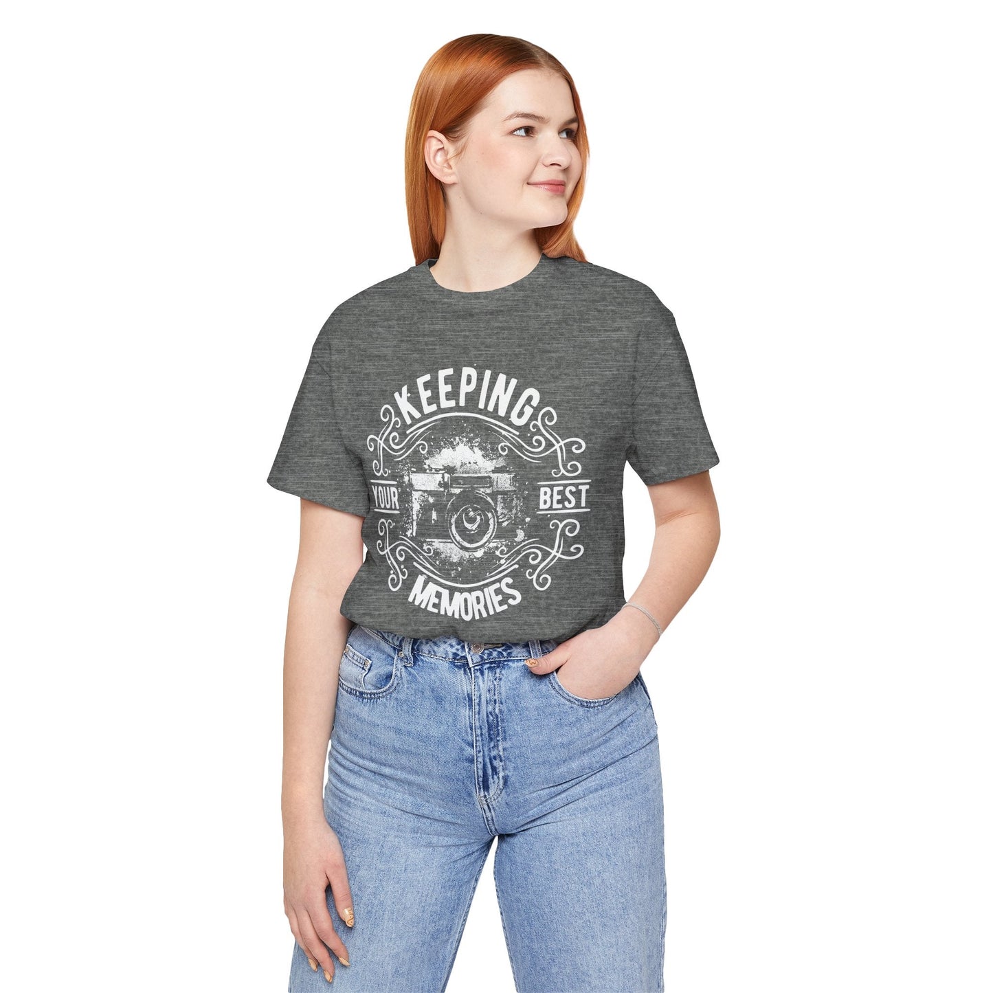Keeping Your Best Memories T-Shirt Vintage Camera Graphic T-Shirt A-5