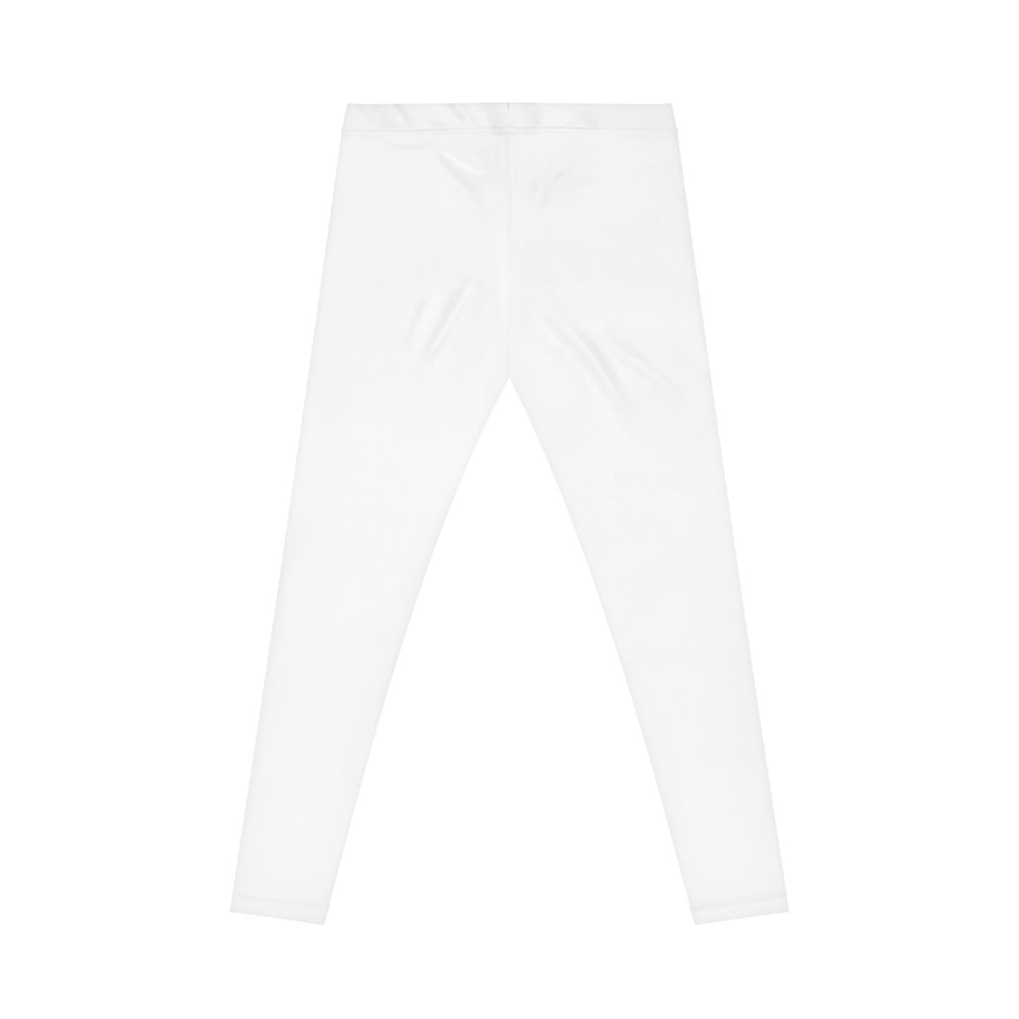 True White Color Women's Poly-Span Casual Leggings Print Everyday Activewear Pants