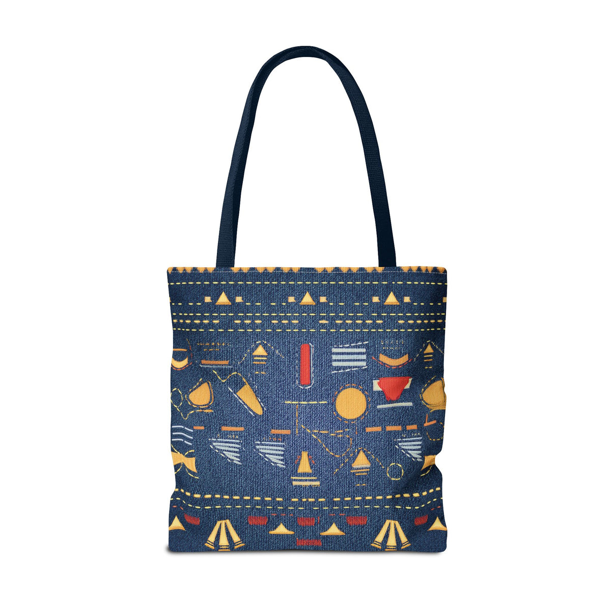 Denim Fabric Imitation Print Unisex Canvas Bag Poly Spun 3 Sizes Tote Bag 185