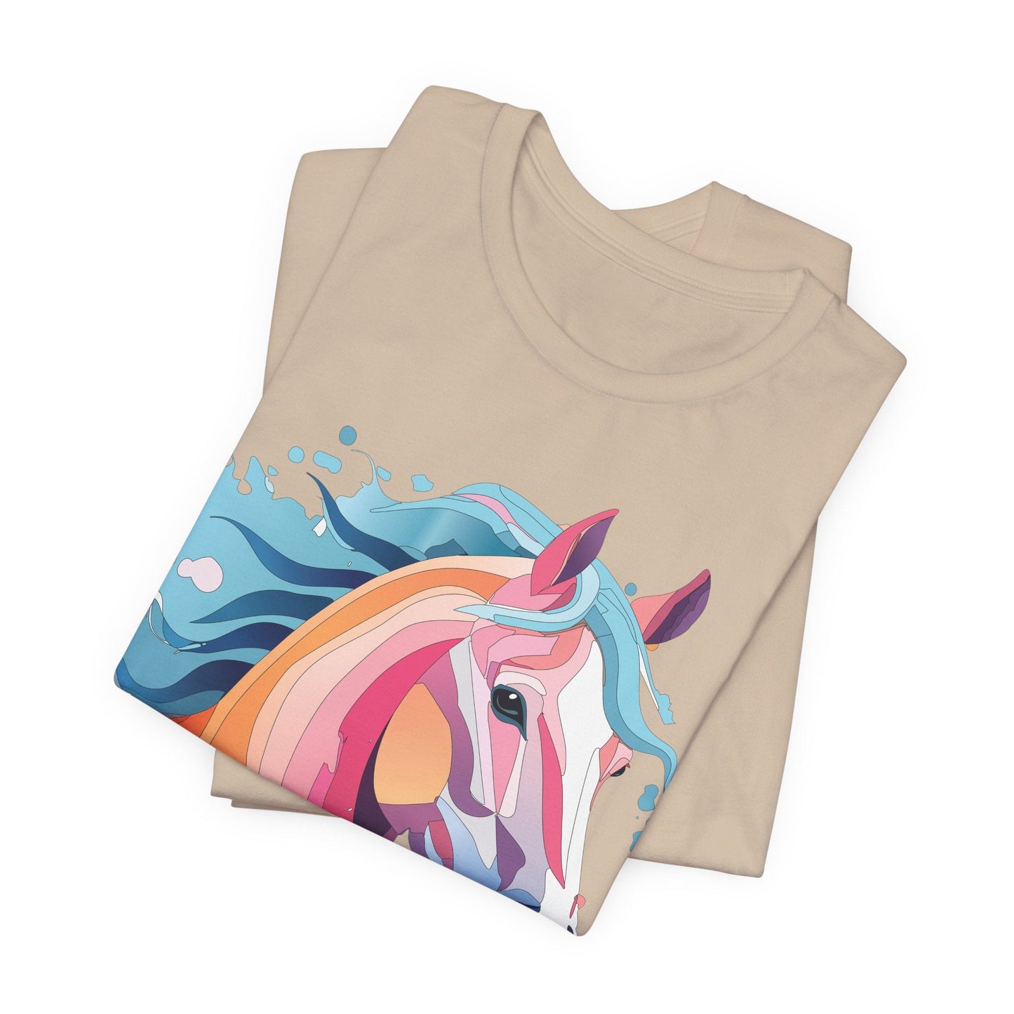 Unisex Animal Tee Shirt With Art Design Wild Animals Short Sleeve Premium Comfort Fit