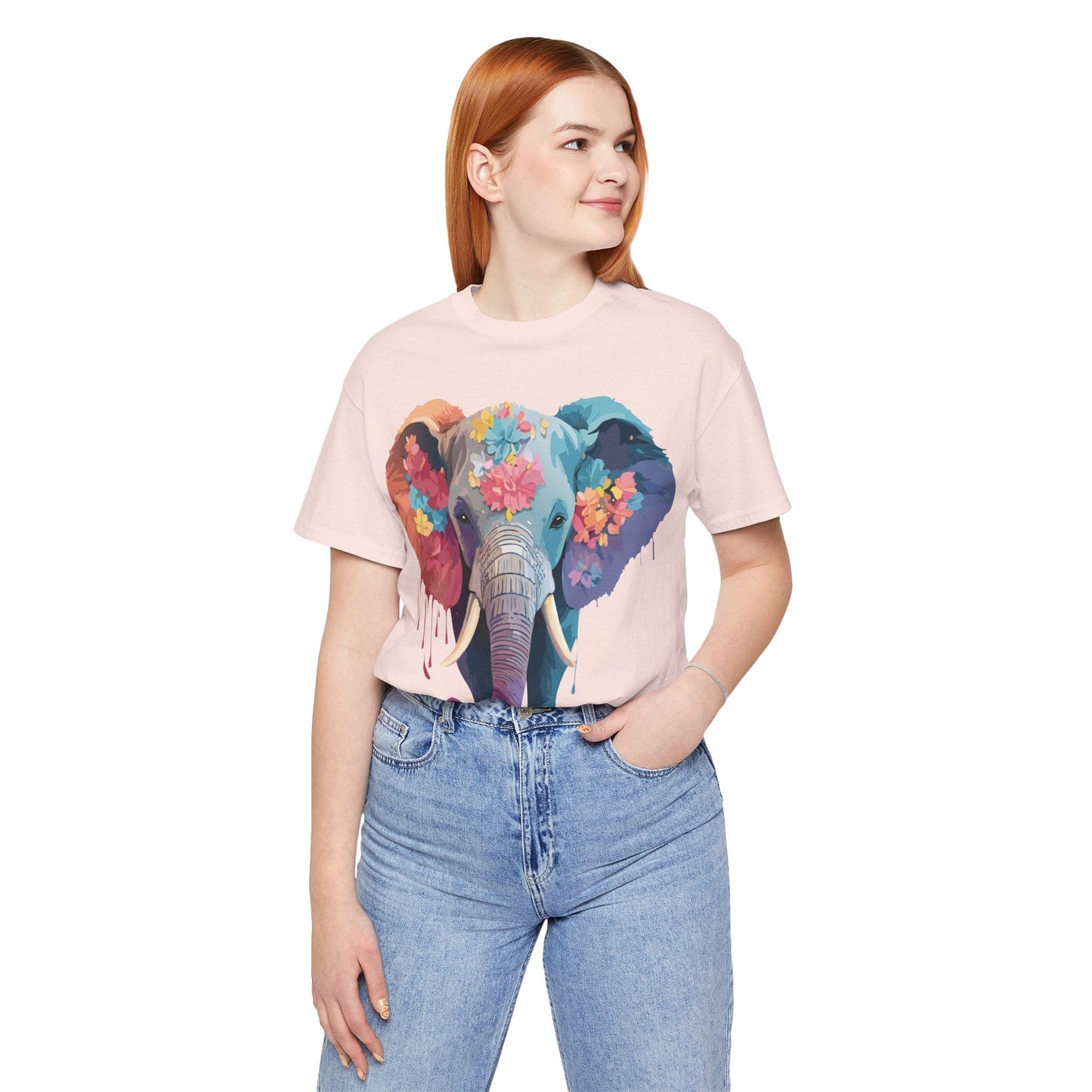 Elephant Graphic Tee By Adelpha Unisex Short Sleeve Shirt With Vintage Artwork Design