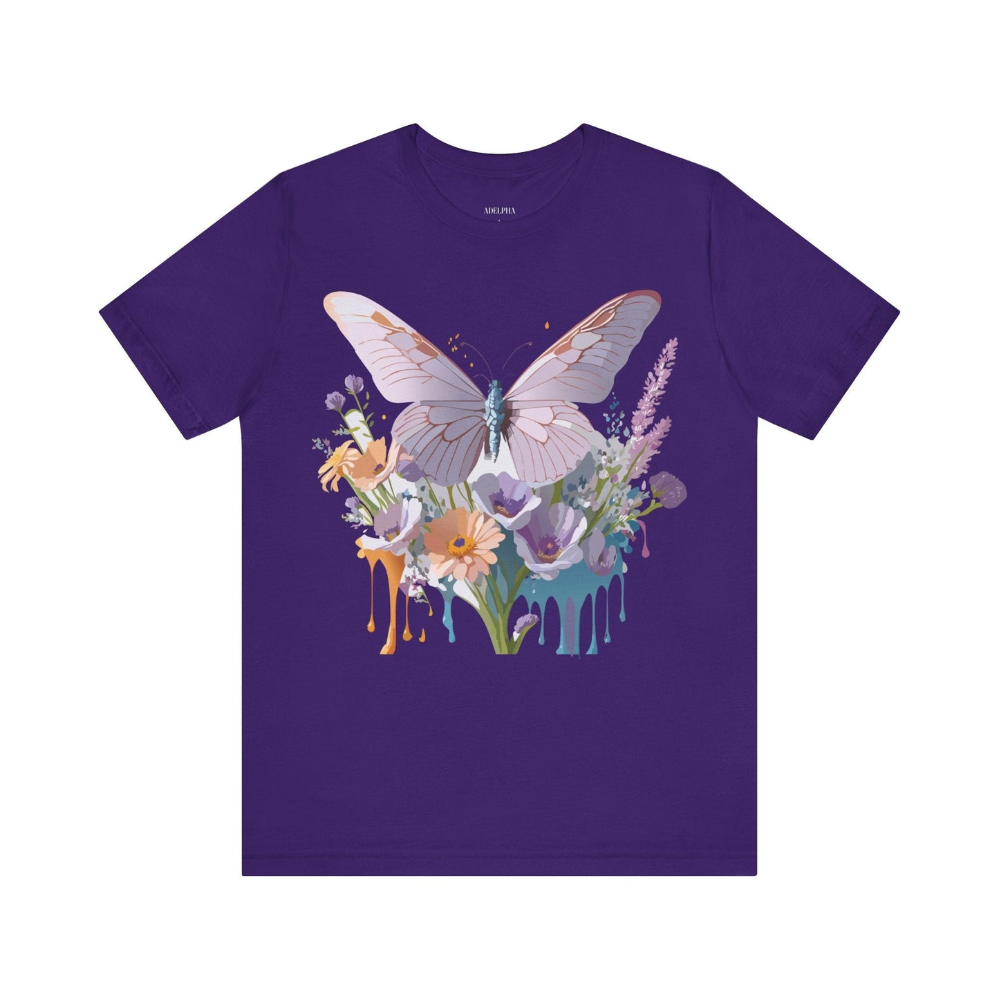 Butterfly Graphic Tee Unisex Short Sleeve Vintage Artwork By Adelpha